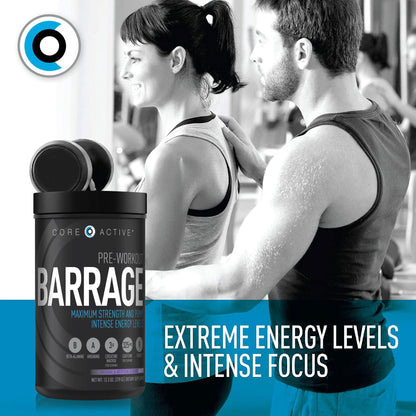 (CORE)ACTIVE Barrage Pre Workout Powder - Preworkout for Women & Men, Creatine (CORE)ACTIVEUS supplements