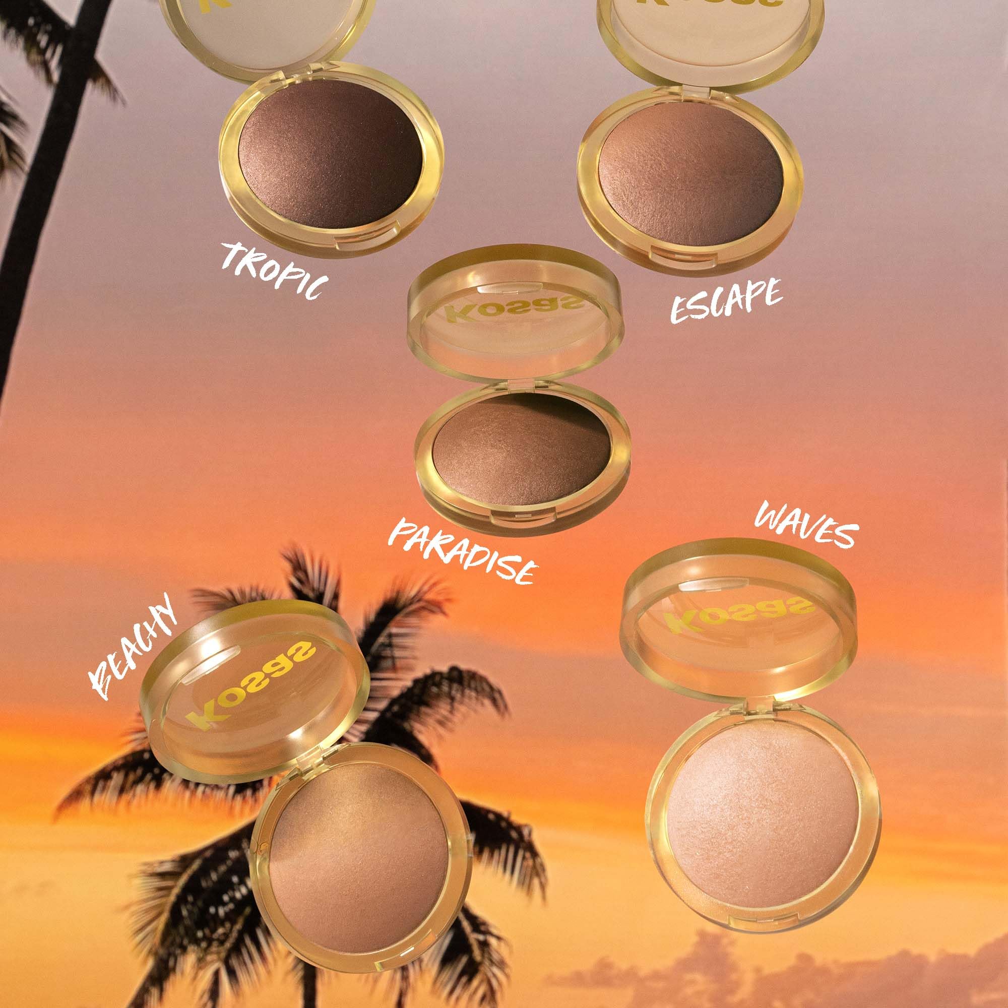 Kosas Sun Show Glowy Warmth Baked Bronzer - Contouring Powder for Cheekbones, Nose & Jawline - Enriched with Concentrated Fatty Acids - Talc-Free, Vegan & Hypoallergenic - Waves KosasAu supplements