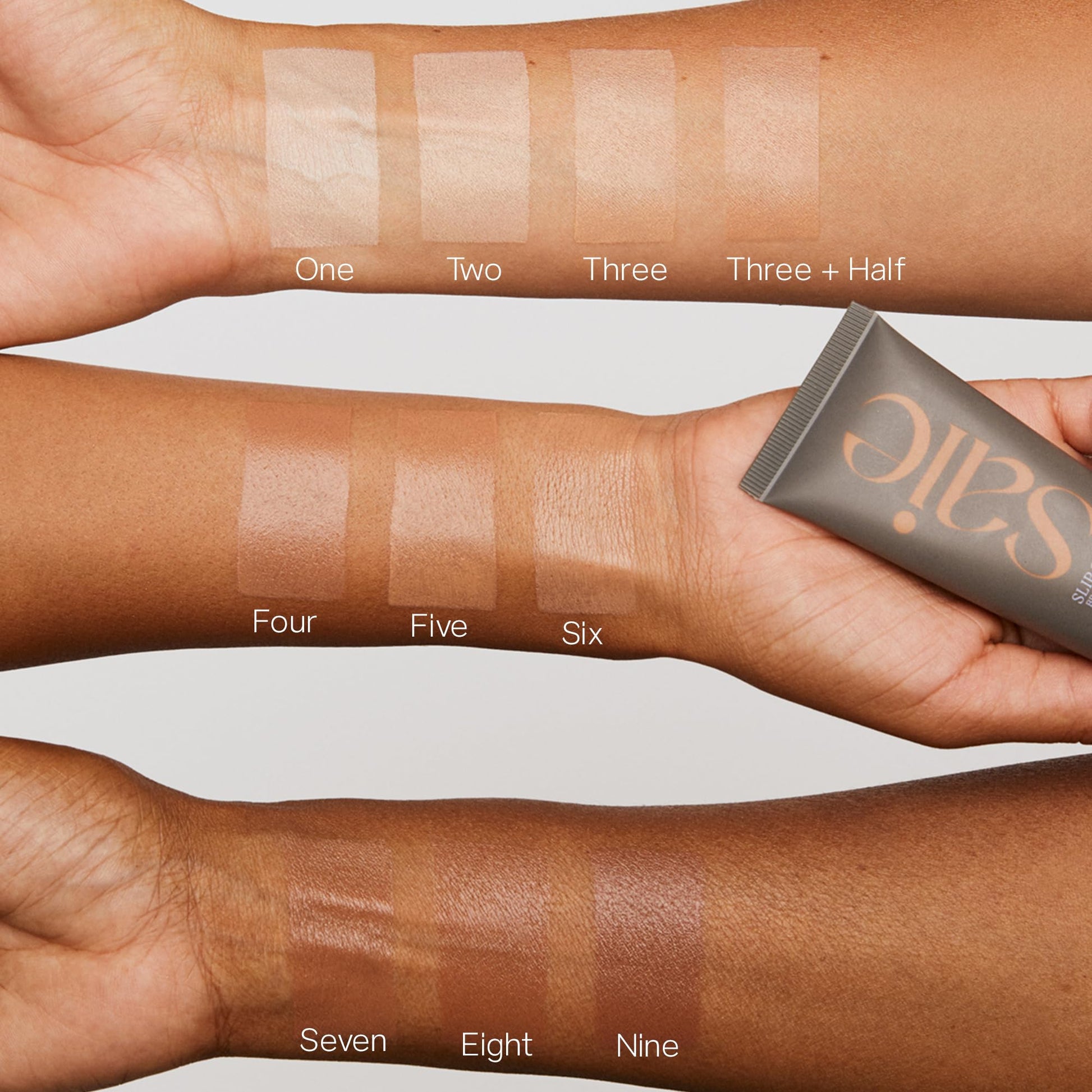 Saie Slip Tint Tinted Moisturizer with SPF 35 - Light Coverage, Glowy Skin Tint & Mineral Sunscreen for Face with Hydrating Hyaluronic Acid - Summer Makeup Essential - Shade Three + Half (1.35 oz) SaieAu supplements