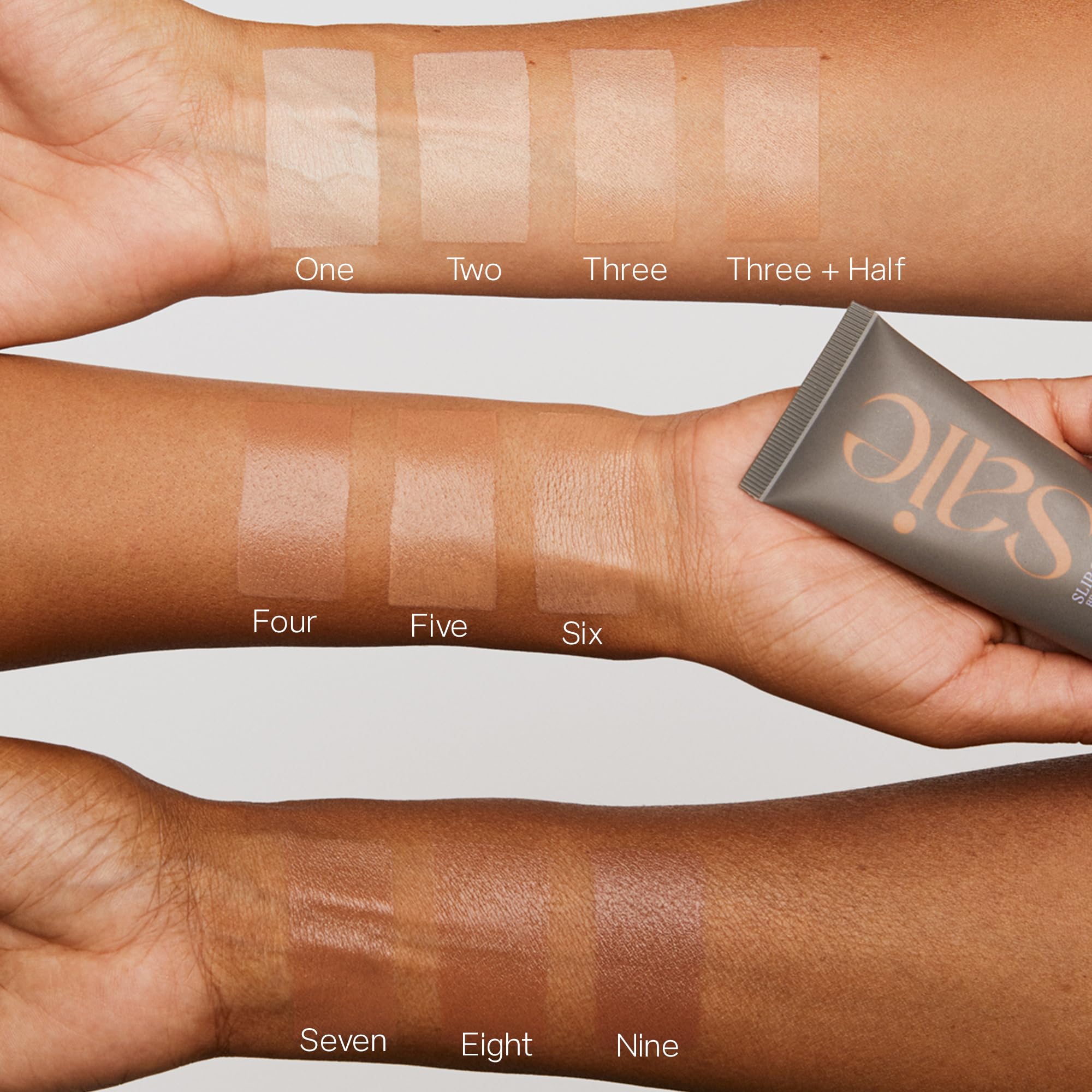 Saie Slip Tint Tinted Moisturizer with SPF 35 - Light Coverage, Glowy Skin Tint & Mineral Sunscreen for Face with Hydrating Hyaluronic Acid - Summer Makeup Essential - Shade Three + Half (1.35 oz) SaieAu supplements