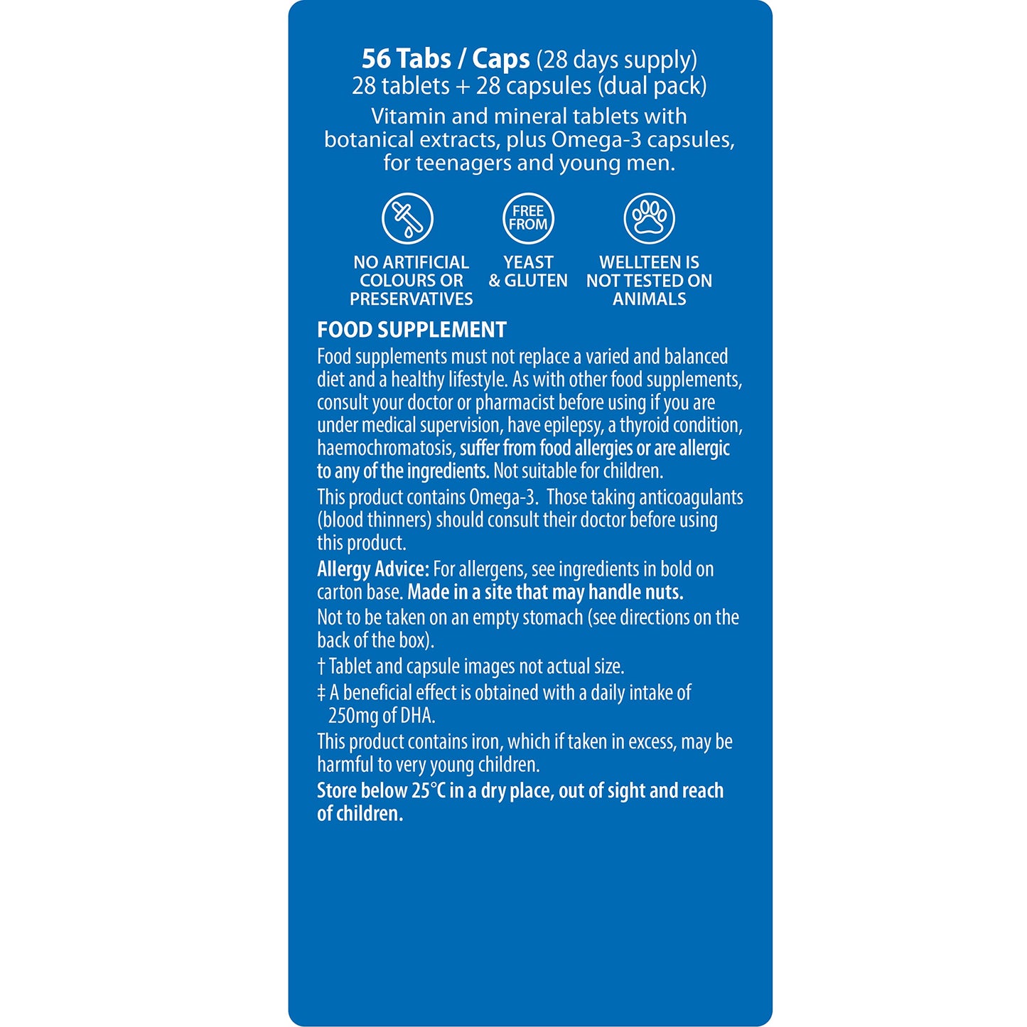 Vitabiotics Wellteen Him Plus Tablets/Capsules, 56 Count (Pack of 1) WellteenUS supplements