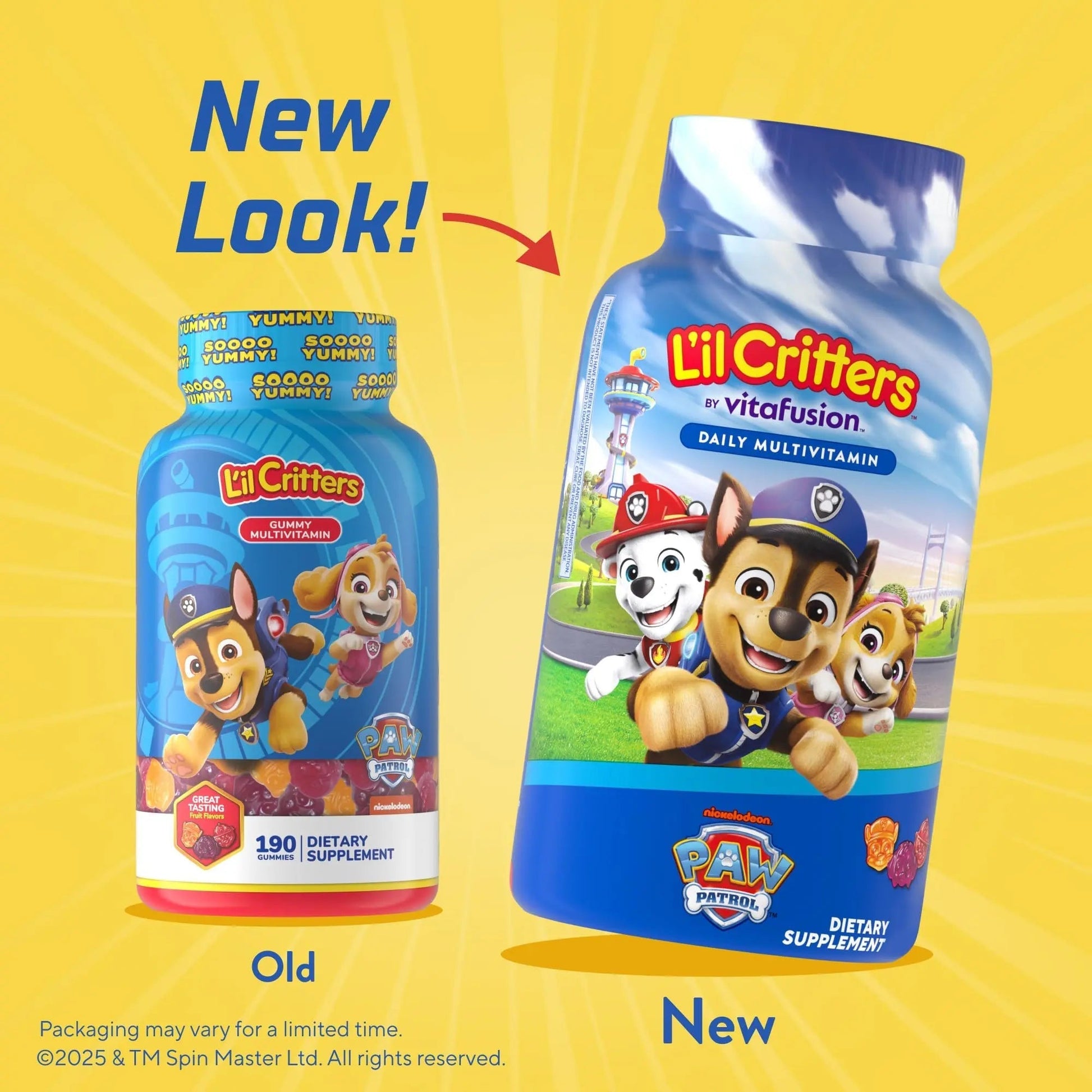 L’il Critters Paw Patrol Gummy Vites Daily Gummy Multivitamin for Kids, Vitamin C, D3 for Immune Support Cherry Lil CrittersAu supplements