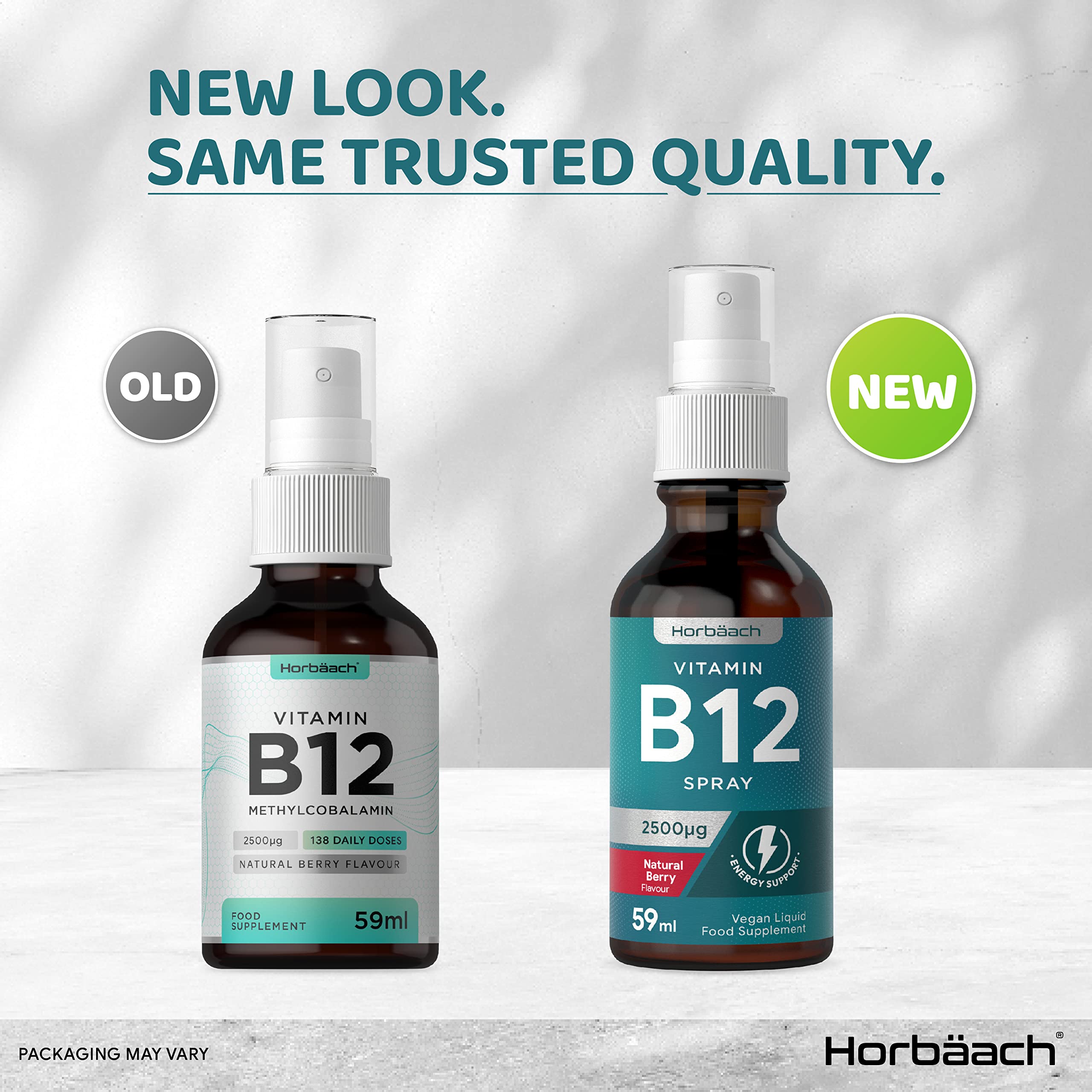 Vitamin B12 Spray 2500mcg | 59ml | High Strength Supplement | Natural Berry Flavour HorbäachUS supplements