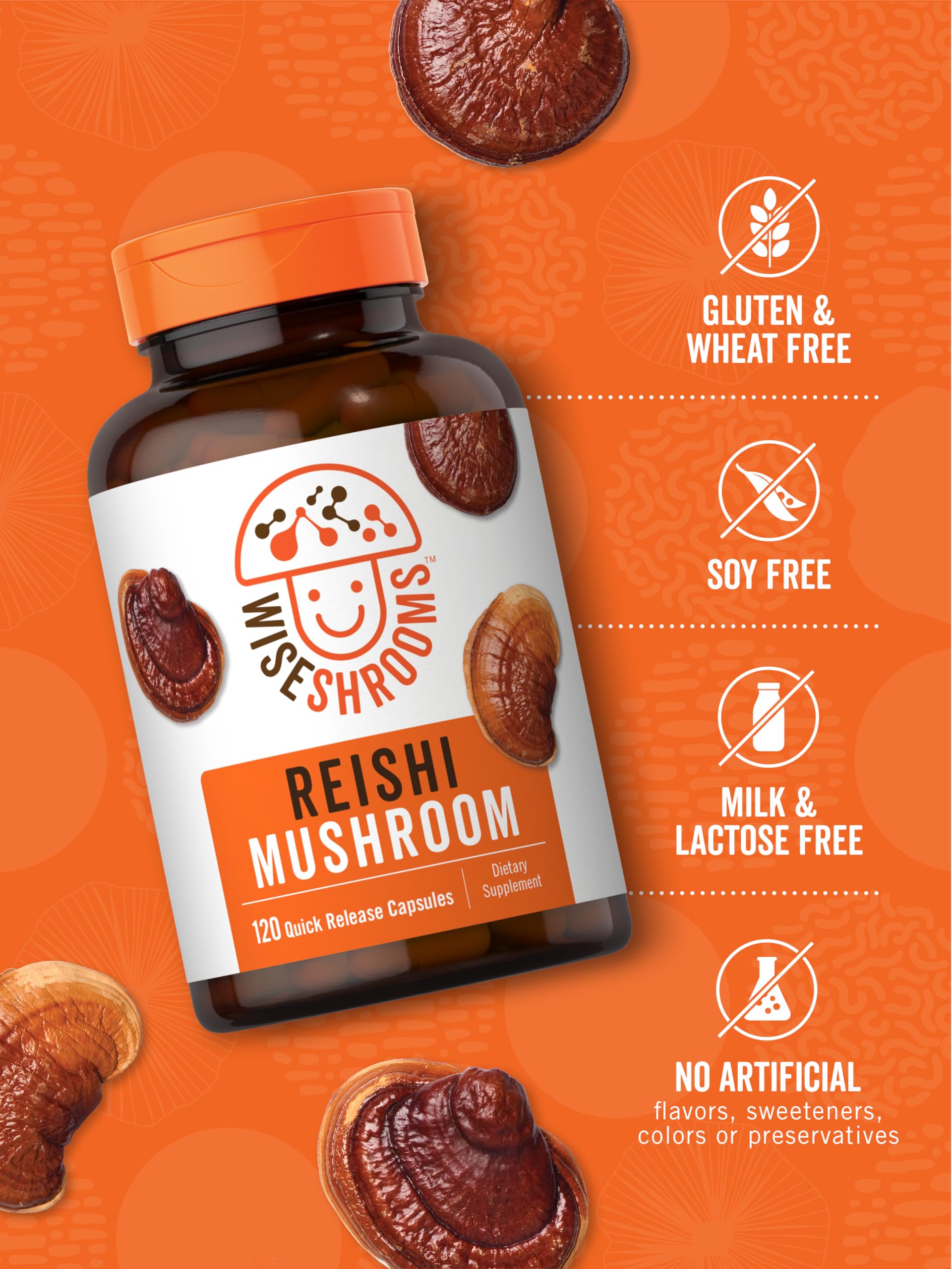 Carlyle Reishi Mushroom Capsules 5000 mg |120 Count | Non-GMO and Gluten Free Extract CarlyleAu supplements