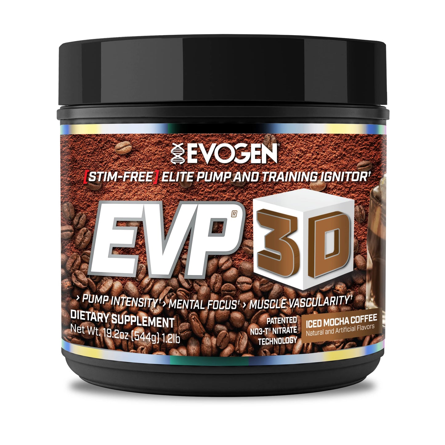 Evogen EVP 3D Iced Moche Coffee | Xtreme Stimulant Free Pre-Workout Powder Arginine EvogenUS supplements