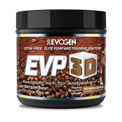 Evogen EVP 3D Iced Moche Coffee | Xtreme Stimulant Free Pre-Workout Powder Arginine EvogenUS supplements