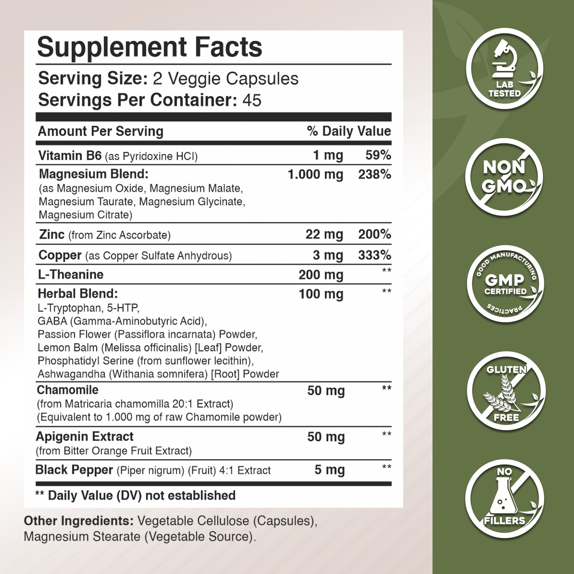 Gade Nutrition Magnesium Glycinate & Magneisum Supplements with Apigenin, L Theanine 200 mg, 5 HTP, GABA Calm Brain Booster Supplement Sleep Aid Ashwagandha L Tryptophan Chamomile GADE NUTRITION BOOST YOUR HEALTHAu supplements