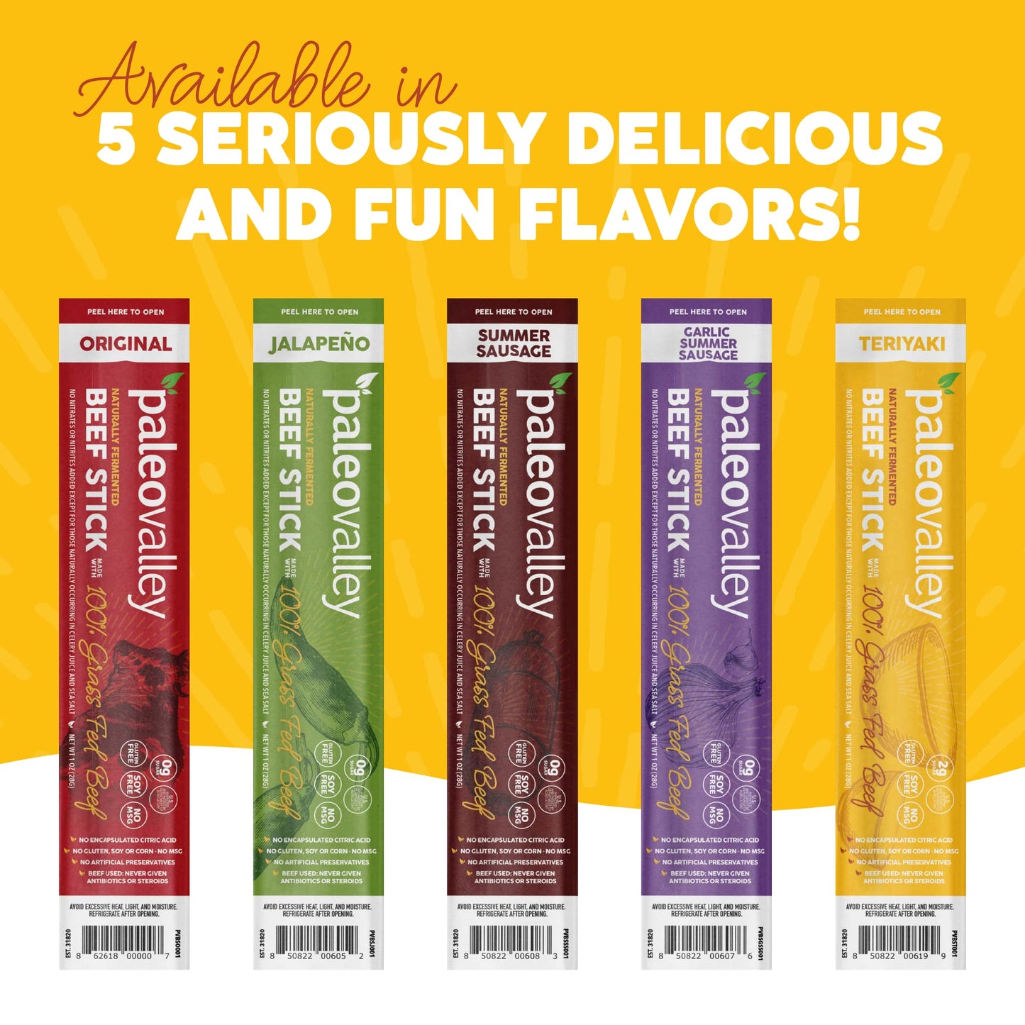 Paleovalley 100% Grass Fed Teriyaki Beef Sticks - Delicious Gluten Free Beef Snack - High Protein Keto Friendly PaleovalleyUS supplements