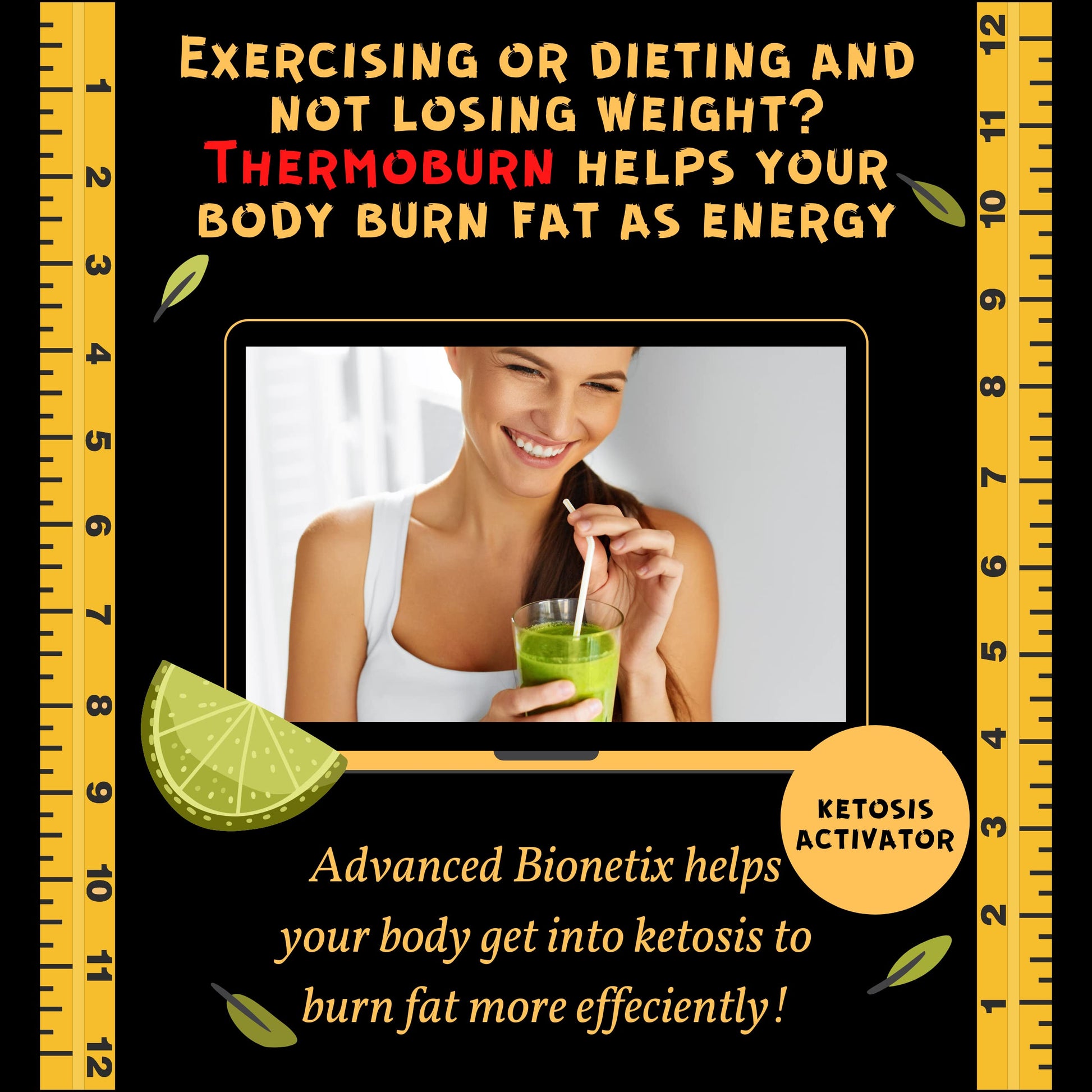ThermoBurn™ Ketosis Activator Keto Pills + Apple Cider Vinegar Capsules Fat Burner Advanced BionetixUS supplements