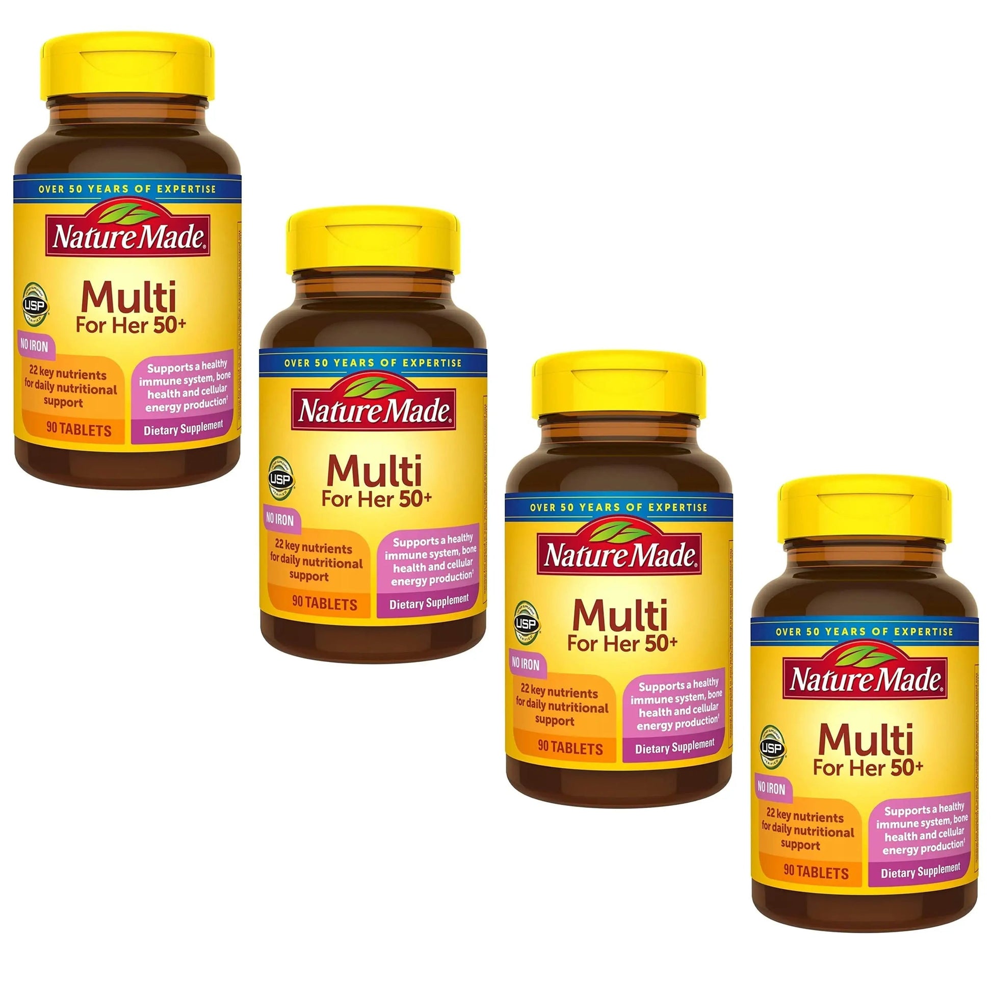 Nature Made Multi for Her 50+ Vitamin/Mineral Tablets 90 ea (Pack of 4) Nature MadeAu supplements