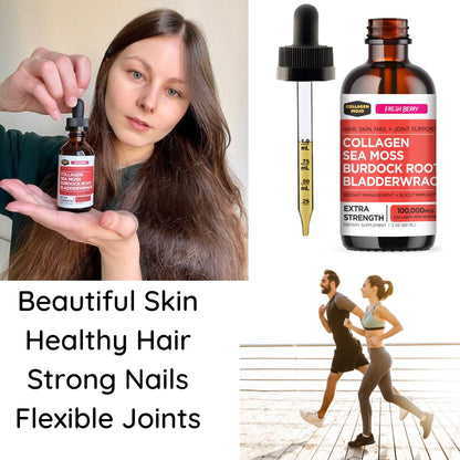 Collagen Mojo Liquid Collagen Peptides with Sea Moss, Burdock Root & Bladderwrack Collagen MojoUS supplements