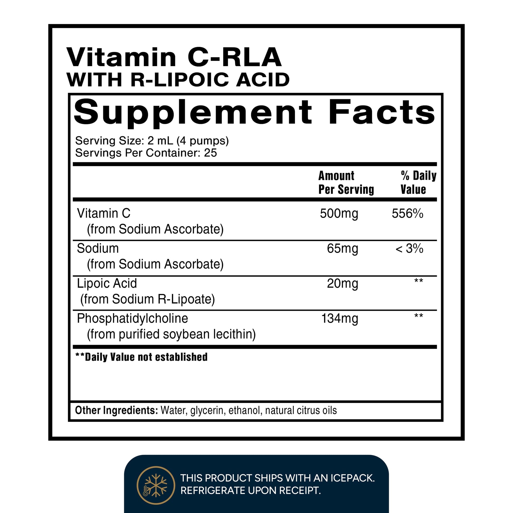 Quicksilver Scientific Vitamin C + R Lipoic Acid - Liposomal Vitamin C with RLA - Antioxidant, Detox & Immune Support Supplement - with Superior Absorption (50 ml) Quicksilver ScientificUS supplements