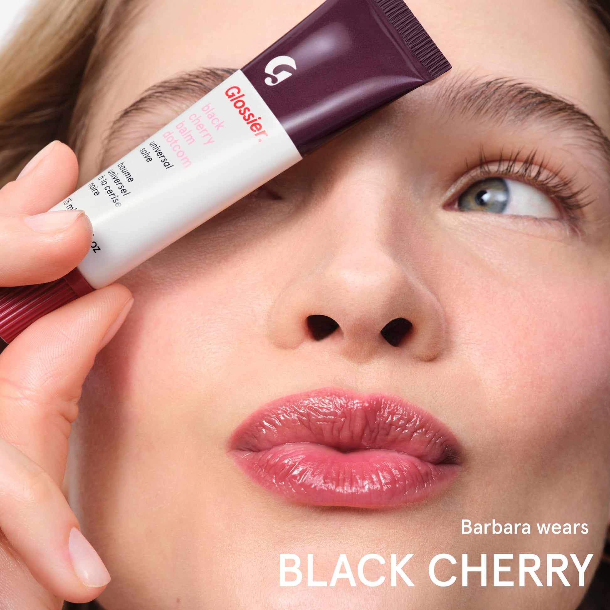 Glossier Balm Dotcom Hydrating Tinted Lip Balm - Universal Salve, Up to 12Hr Moisture for Dry Lips, Cuticles & Skin - Lanolin, Beeswax & Castor Oil - Black Cherry, Burgundy Tint, 15ml GlossierAu supplements