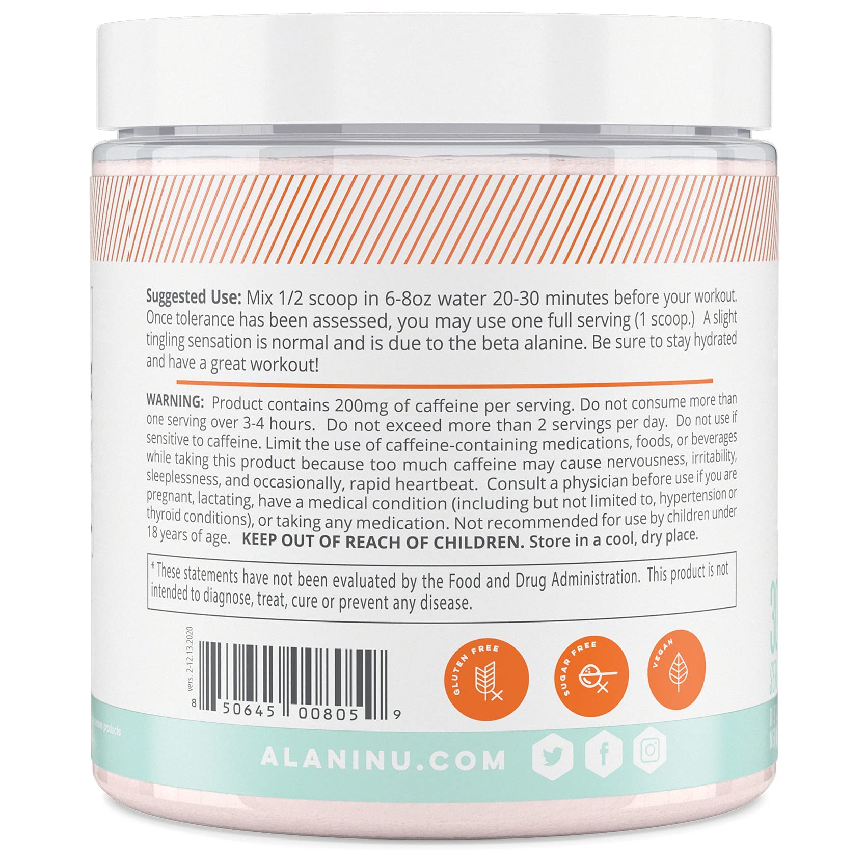 Alani Nu Pre Workout Powder | Amino Energy Boost | Endurance Supple Alani NuAu supplements