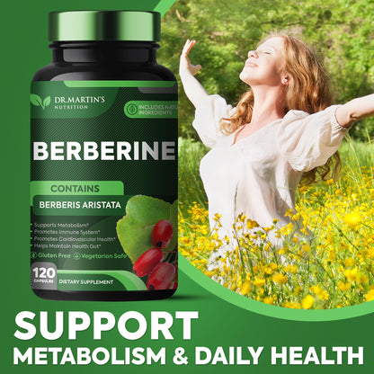 Potent 1200mg Berberine Supplement | 120 Capsules | Berberine HCL Supplement For Healthy DR. MARTIN'S NUTRITIONUS supplements