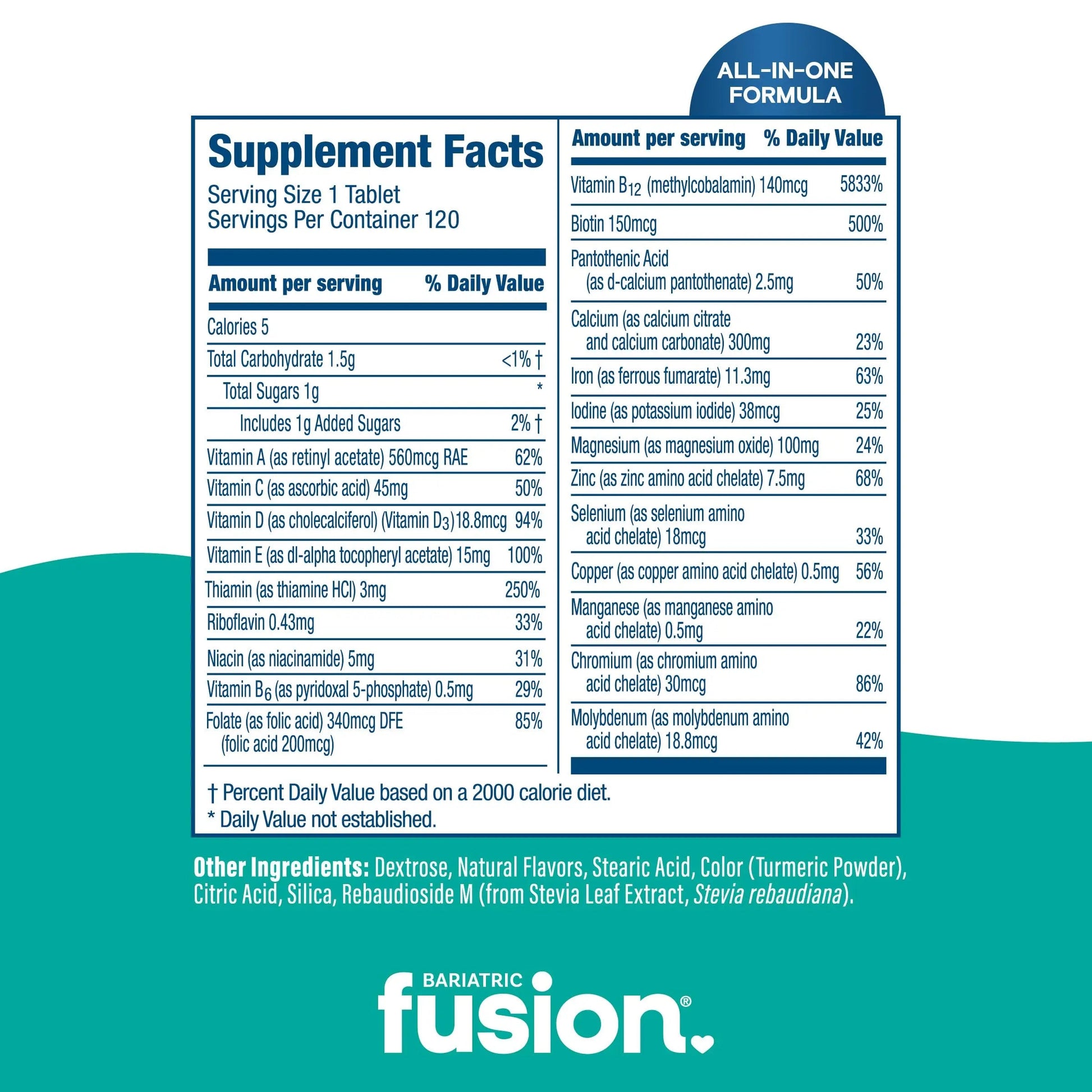 Bariatric Fusion Bariatric Multivitamin with Iron Complete Chewable | Tropical Flavor | Post Bariatric Vitamins Bariatric FusionAu supplements