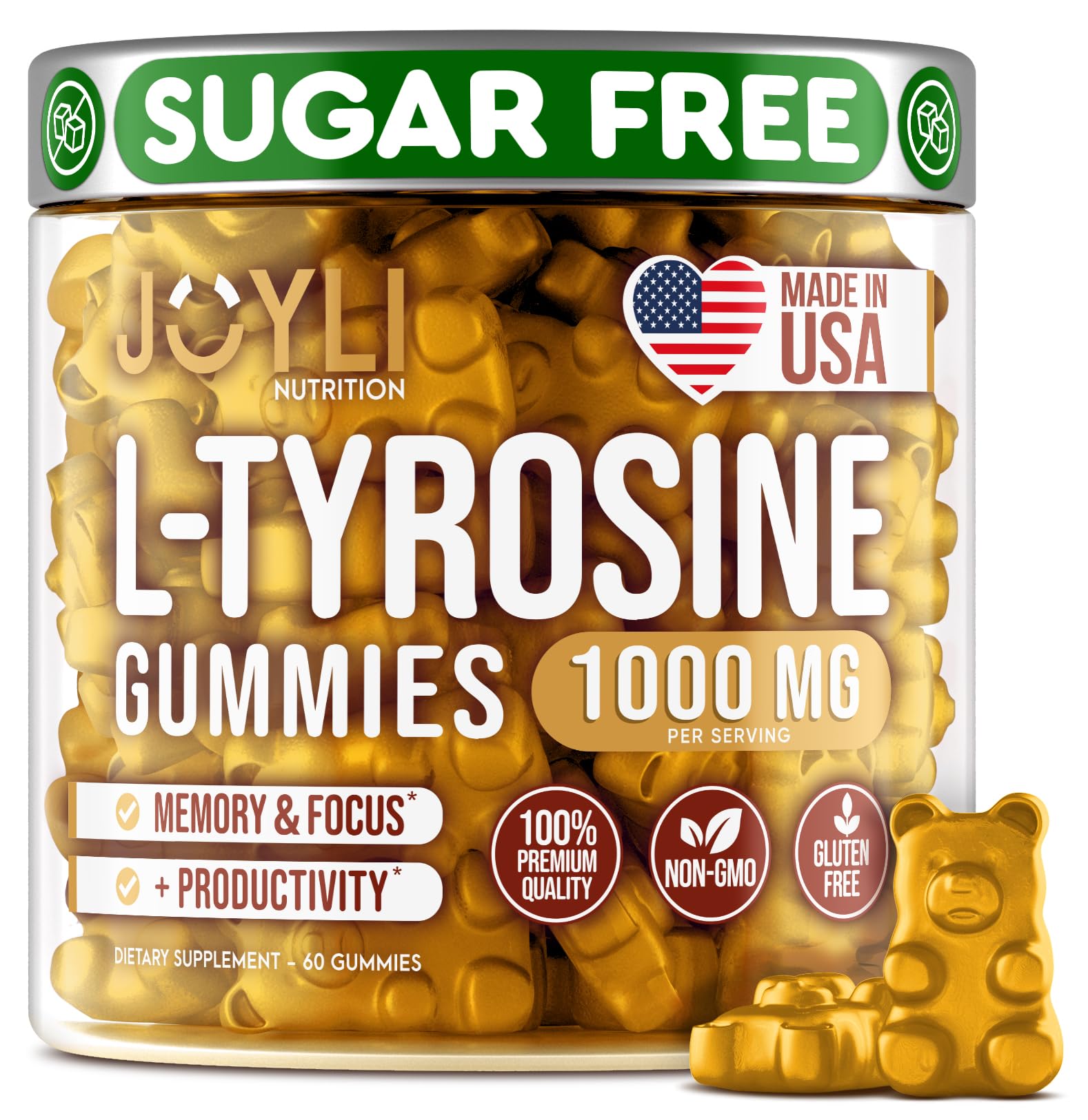 Joyli L Tyrosine Gummies 1000MG - L-Tyrosine Supplement for Kids & Adults JOYLI NutritionUS supplements