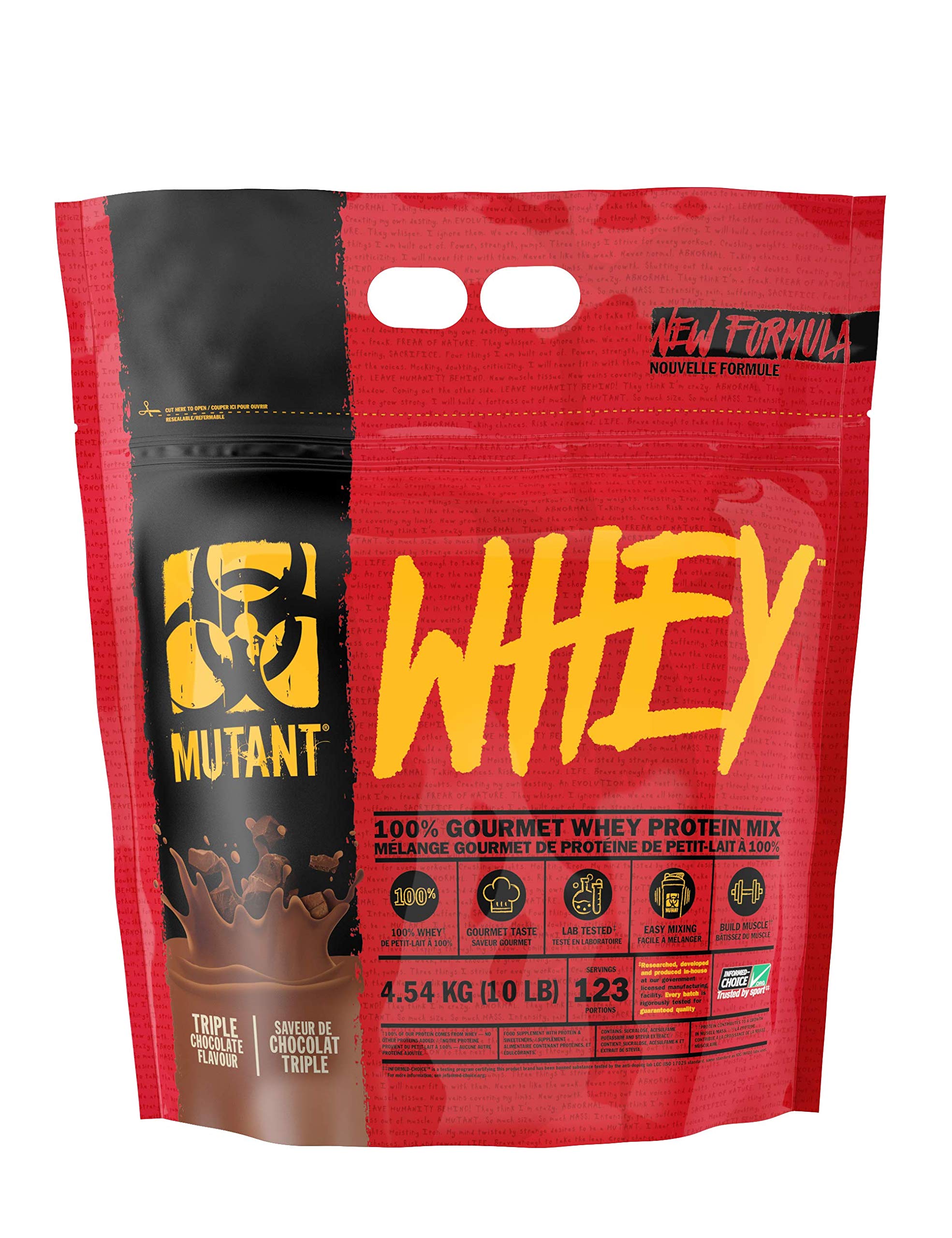 Mutant Whey – 100% Whey Protein Powder, Gourmet Taste, 22g of Protein, 10.4 g EAAs, 5 g BCAAs MutantAu supplements