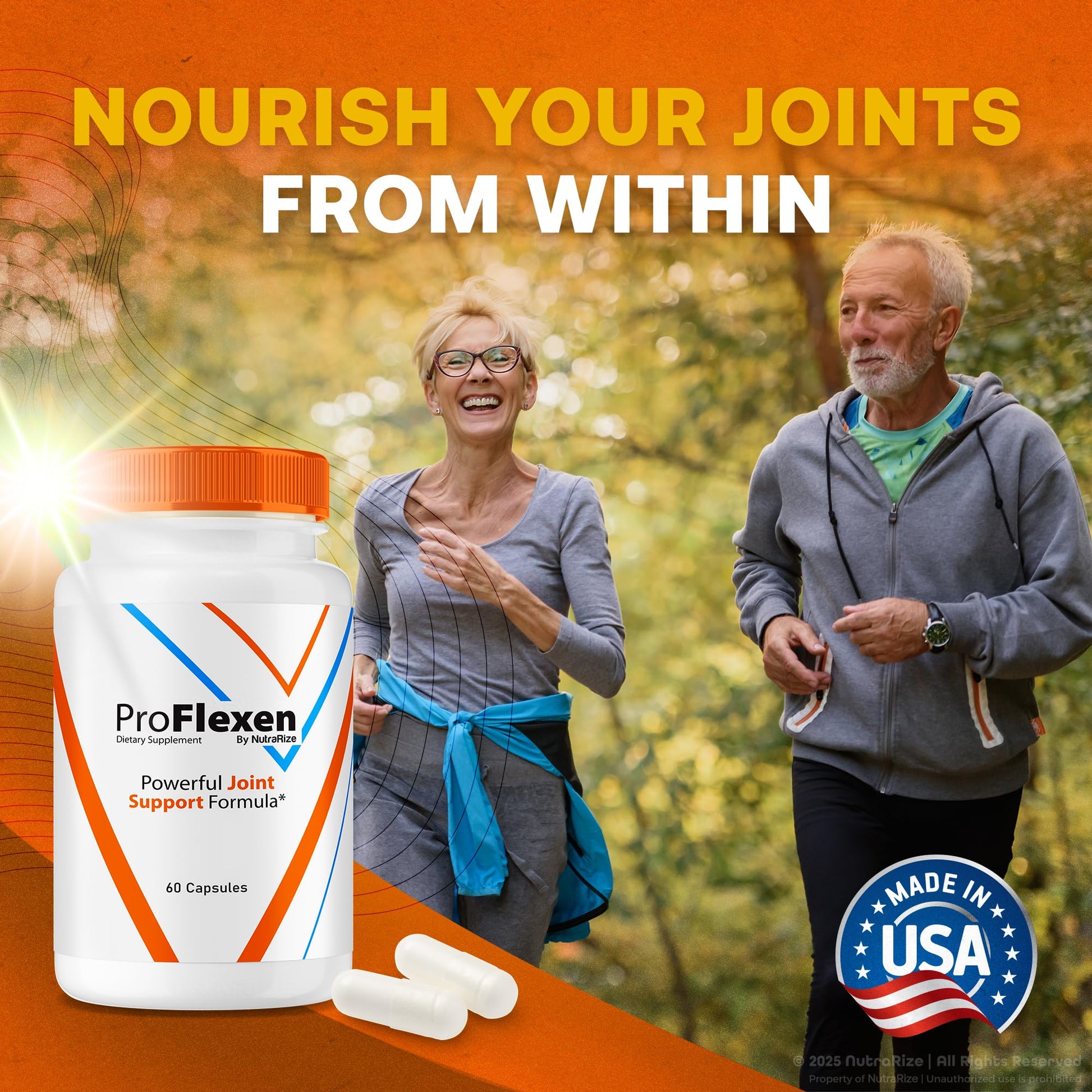 ProFlexen Capsules, ProFlexen Advanced Joint Support Formula, ProFlexen Collagen Support Pills, All Natural Supplement for Healthy and Flexible Joints, Official Pro Flexen Joint Reviews (60 Capsules) NutraRizeAu supplements