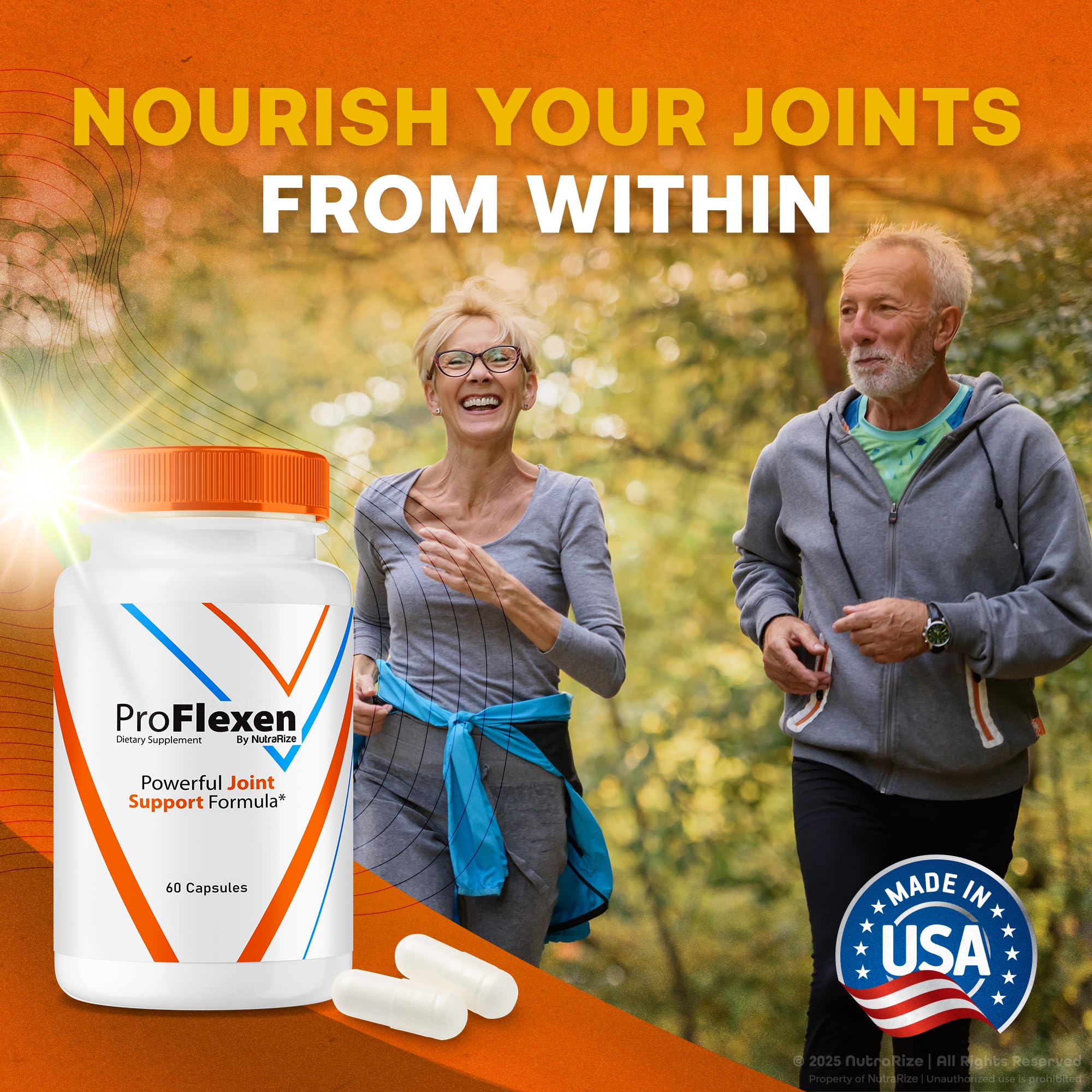 ProFlexen Capsules, ProFlexen Advanced Joint Support Formula, ProFlexen Collagen Support Pills, All Natural Supplement for Healthy and Flexible Joints, Official Pro Flexen Joint Reviews (60 Capsules) NutraRizeAu supplements