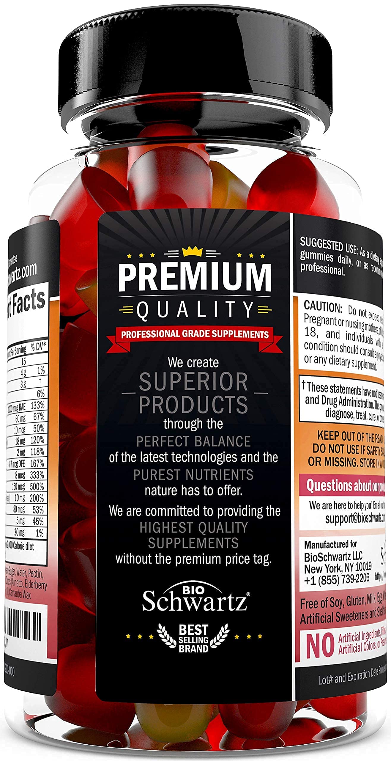 Women's Multivitamin Gummies with A C B6 B12 D & E Vitamins for Immune Support BioSchwartzAu supplements