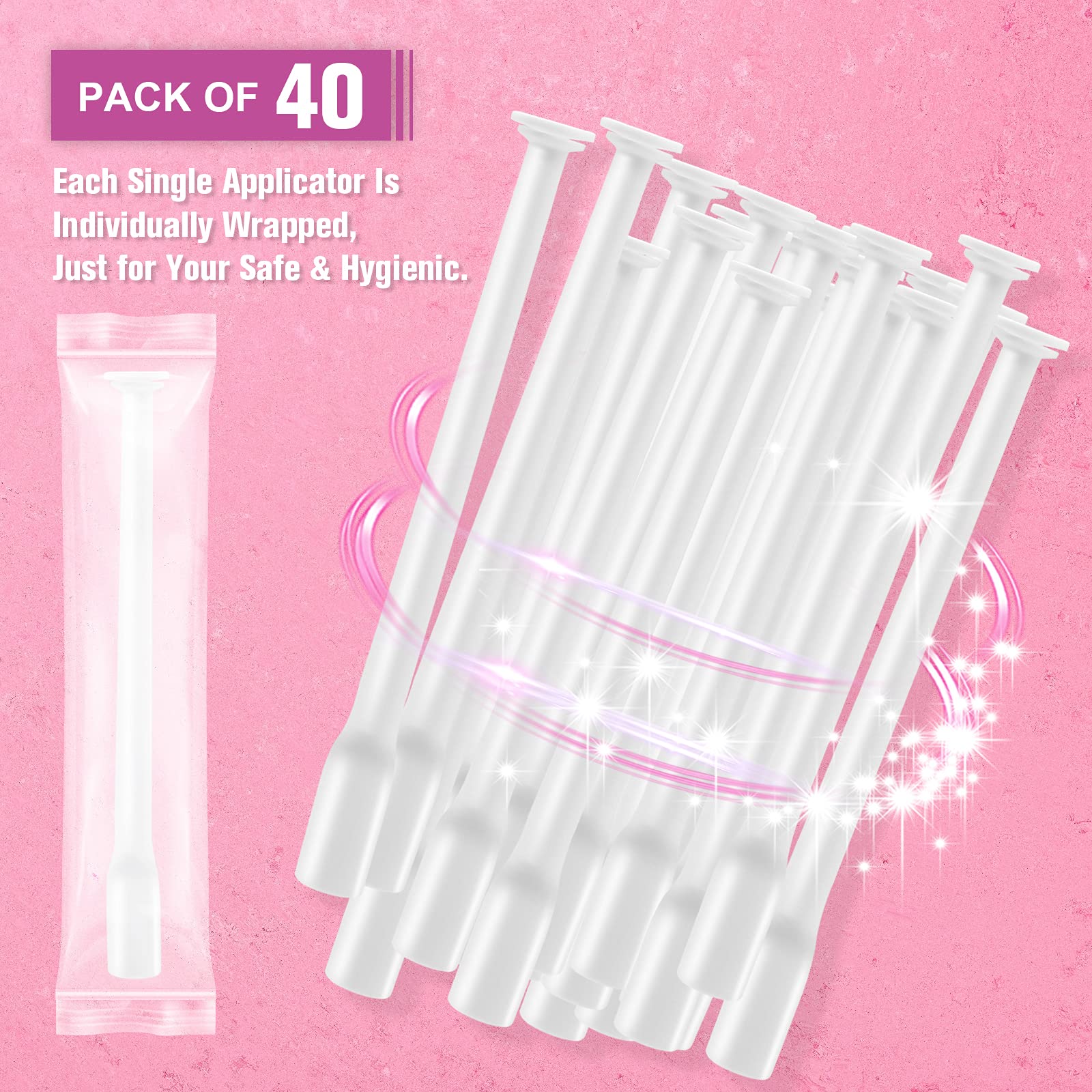 Nieteyrue (40 Packs) Disposable Vaginial Applicators Individually Wrapped Hygienic Fit NieteyrueAu supplements