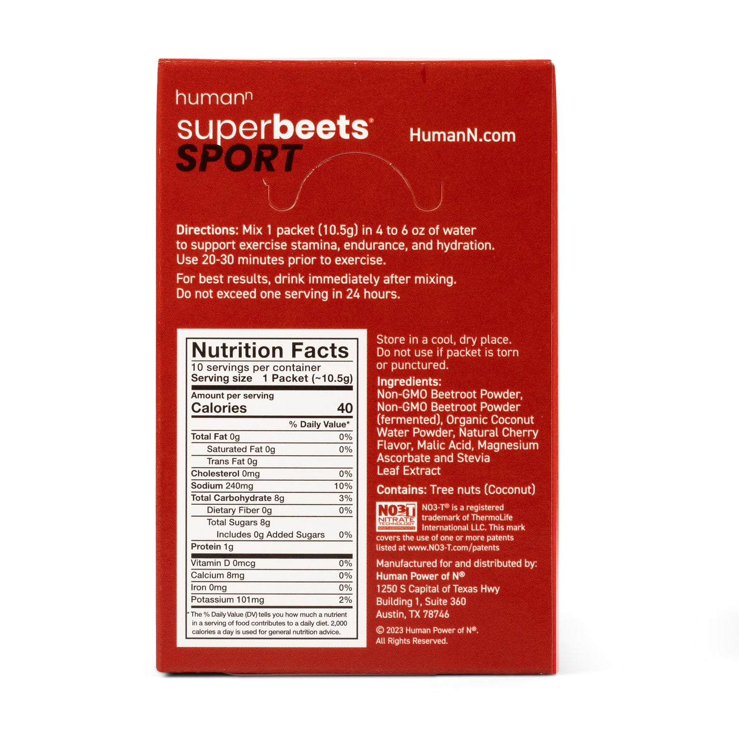 humanN SuperBeets Sport & SuperBeets Sport 10 Count humanNUS supplements
