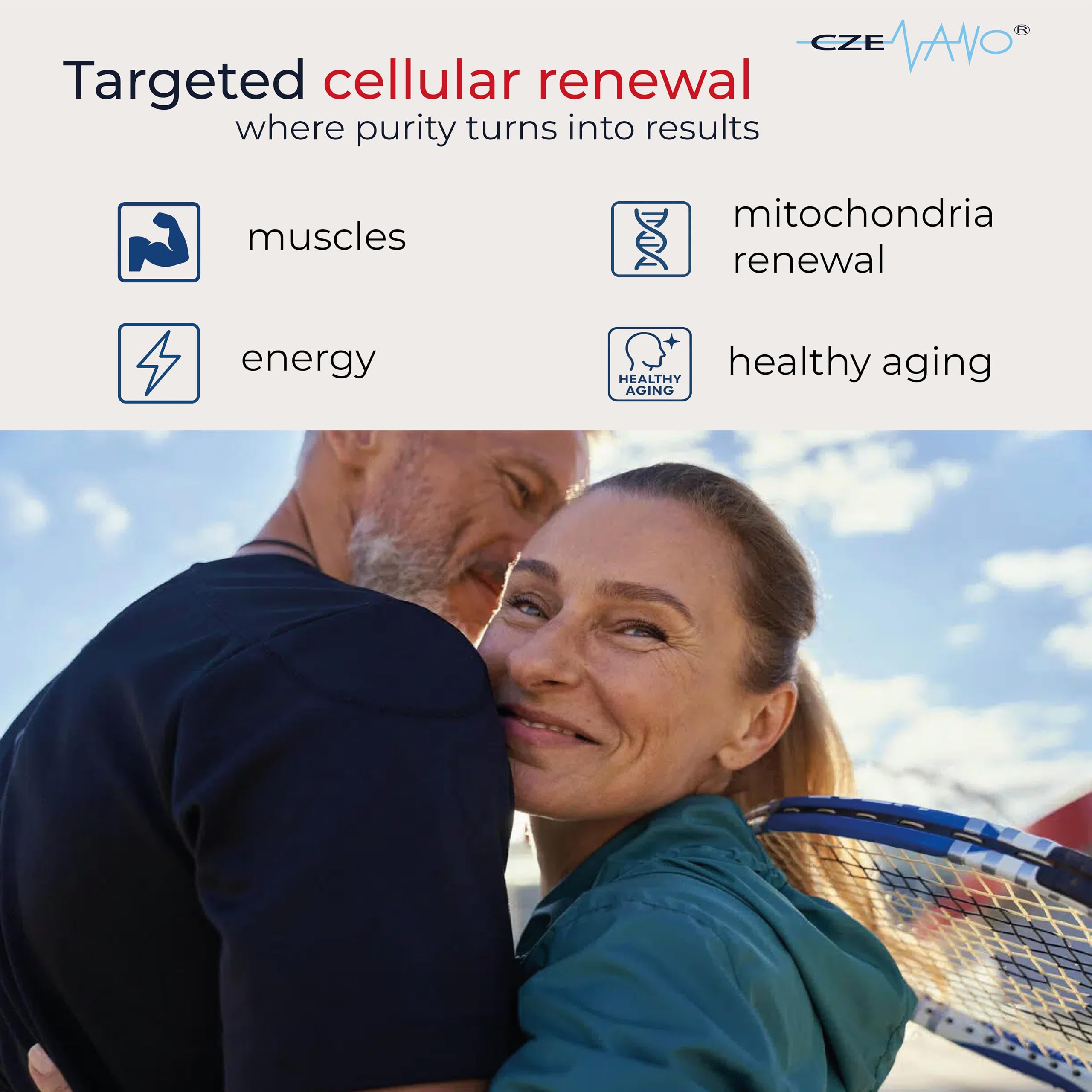 CzeNano Longevity – Ultra-Pure Urolithin A Supplement 1000 mg | Mitochondrial Support, Cellular Energy & Muscle Strength | Third-Party Tested COA | 60 Vegan Capsules CzeNanoAu supplements