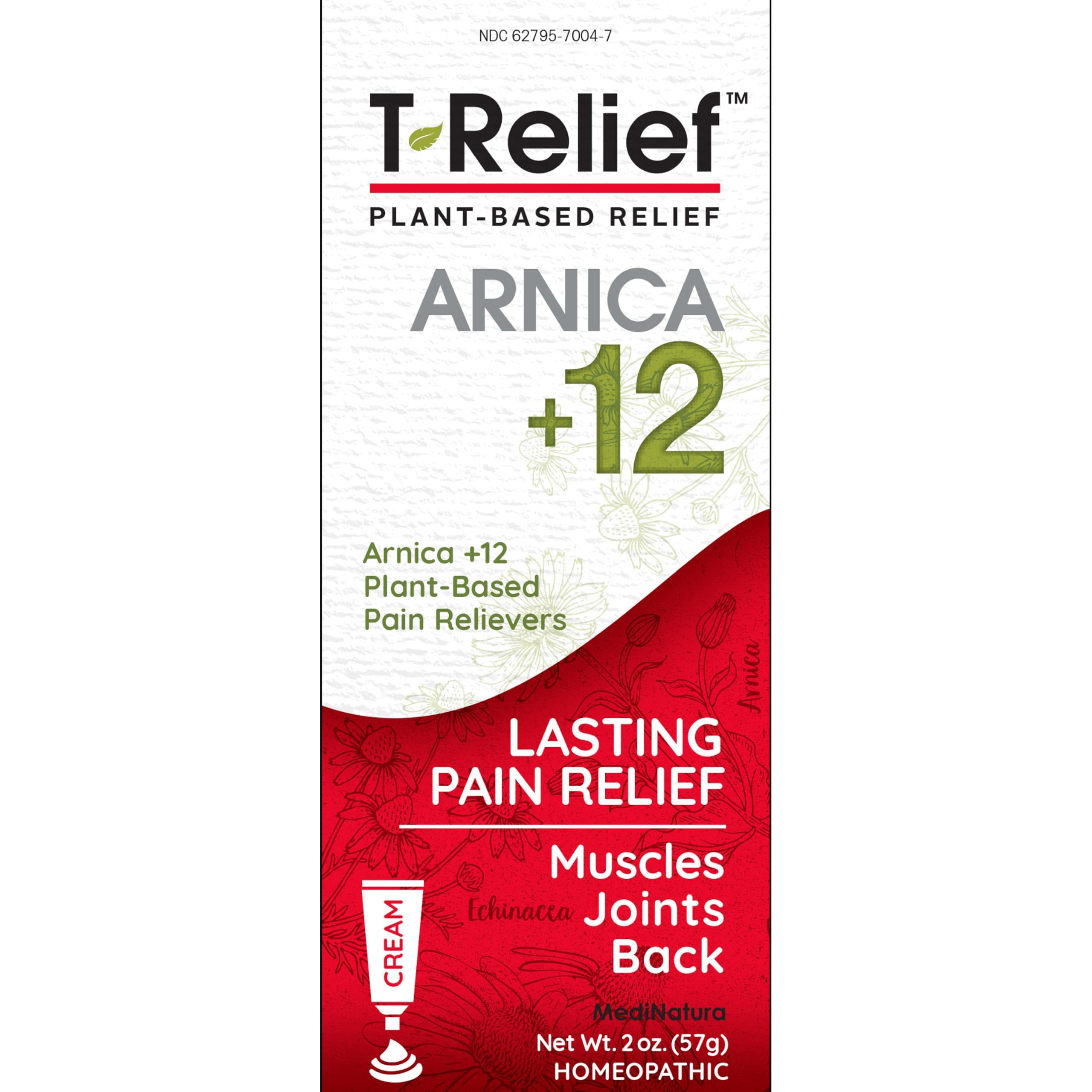 MediNatura T-Relief Extra Strength Discomfort Relief-Naturally-Soothing Cream That Supports Sore Joints-Stiffness & Body Ache Aid-Homeopathic Herbal Rub-Fast-Absorbing & Non-Sticky Lotion - 2 oz MediNaturaAu supplements
