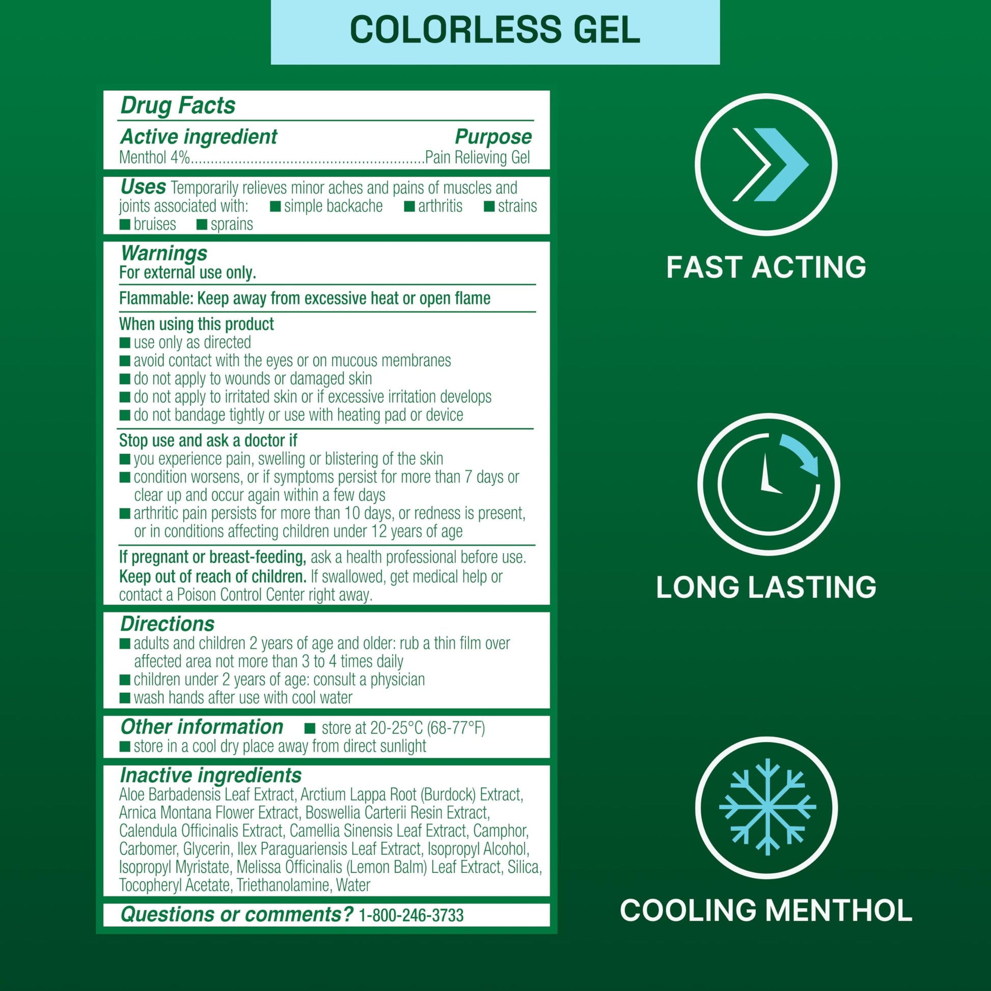 Biofreeze Pain Relief Gel for Knee, Neck, Hip, Joint, Shoulder, & Simple Backache, Arthritis Pain Reliever, Sore Muscle Relief, Colorless Menthol Gel 4 Fl Oz (Pack of 3) BiofreezeAu supplements