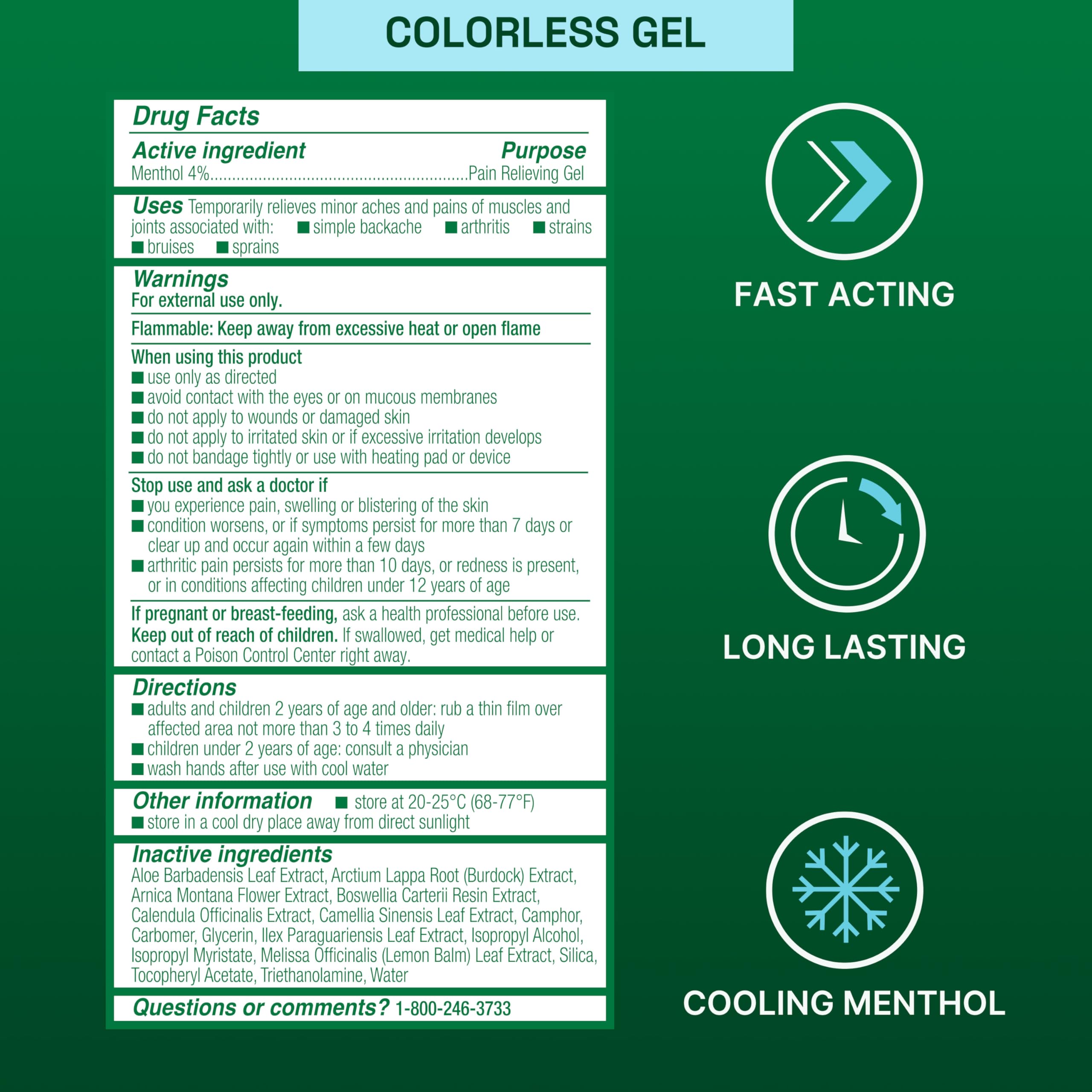 Biofreeze Pain Relief Gel for Knee, Neck, Hip, Joint, Shoulder, & Simple Backache, Arthritis Pain Reliever, Sore Muscle Relief, Colorless Menthol Gel 4 Fl Oz (Pack of 3) BiofreezeAu supplements