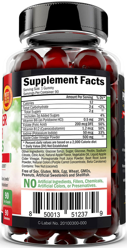 Apple Cider Vinegar Gummies for Weight Loss - ACV Gummies with The Mother BioSchwartzUS supplements