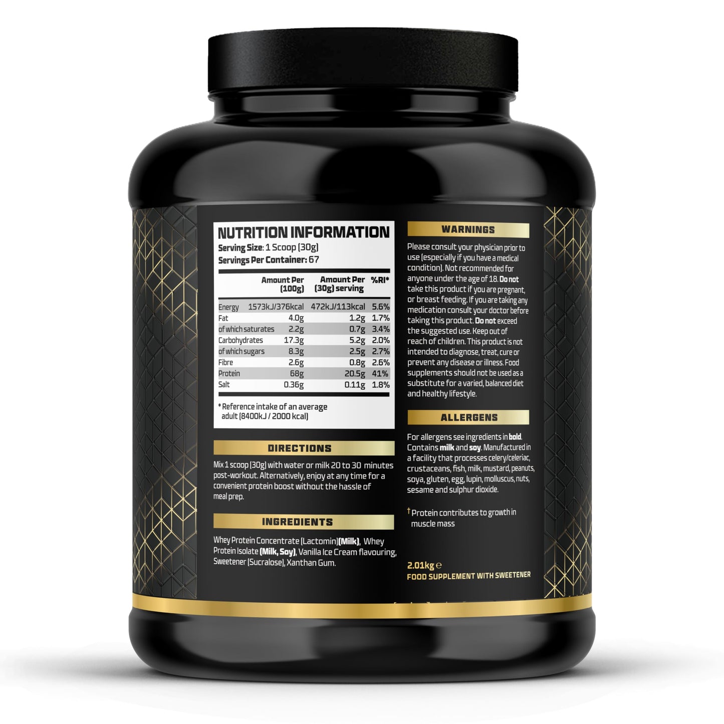 Beast Pharm | WHEY Protein Powder | 2.01kg/67 Servings | Vanilla Ice Cream Beast PharmUS supplements