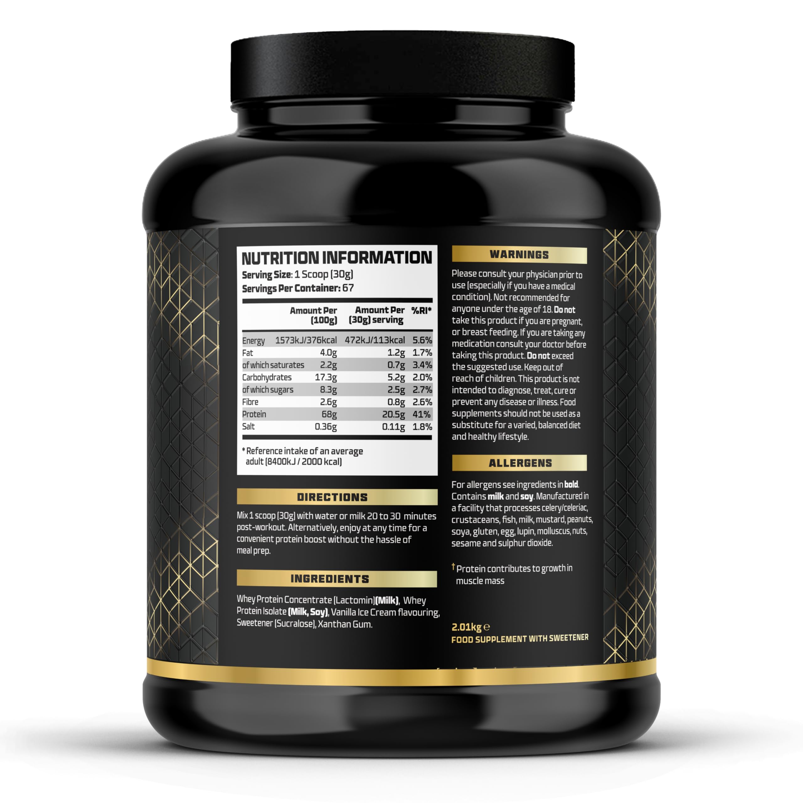 Beast Pharm | WHEY Protein Powder | 2.01kg/67 Servings | Vanilla Ice Cream Beast PharmAu supplements