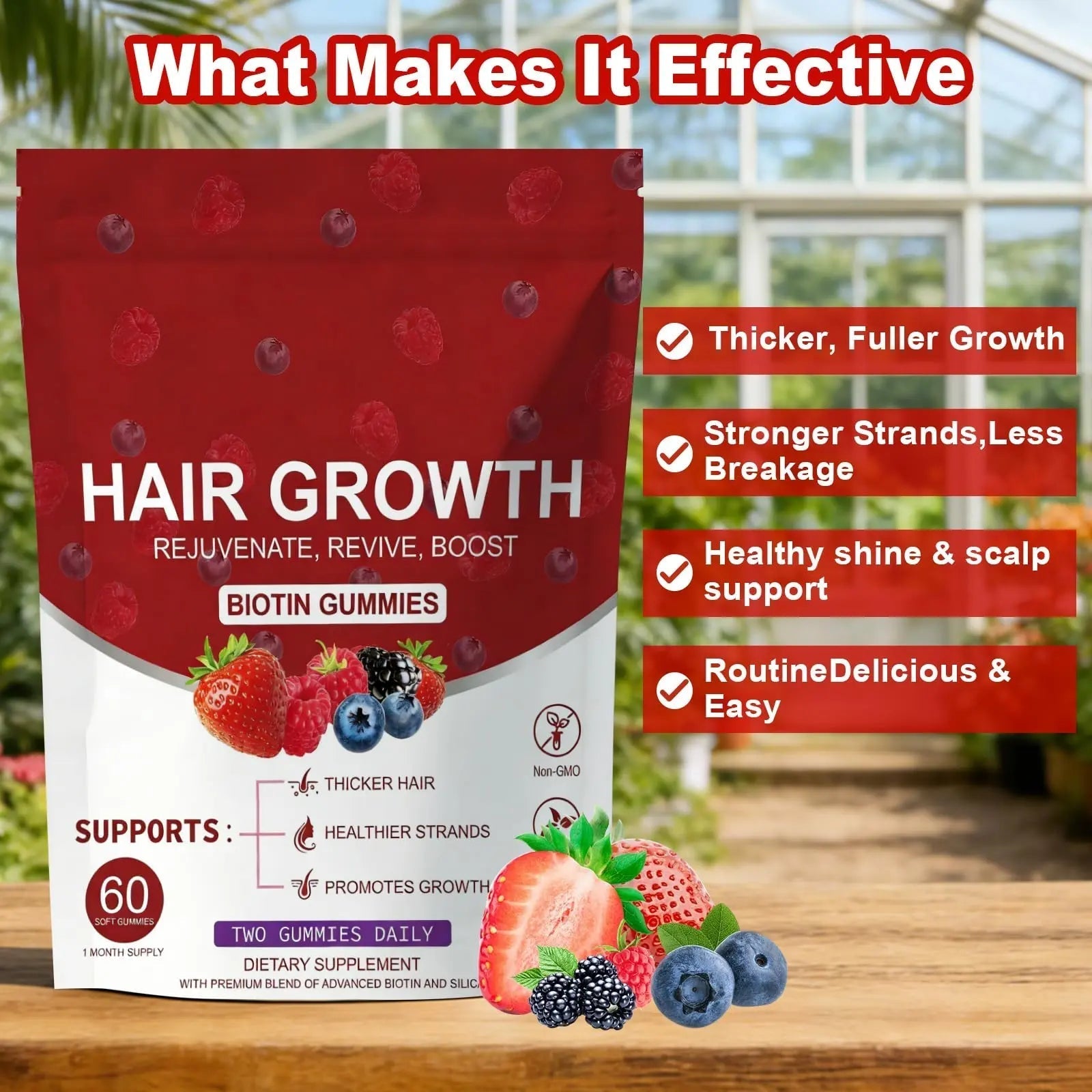 LUIMOLL Lumin Hair Growth Gummies – Daily Hair Nourishment with Biotin, Collagen & Botanical Extracts – Supports Thicker, Stronger & Healthier-Looking Hair LUIMOLLAu supplements
