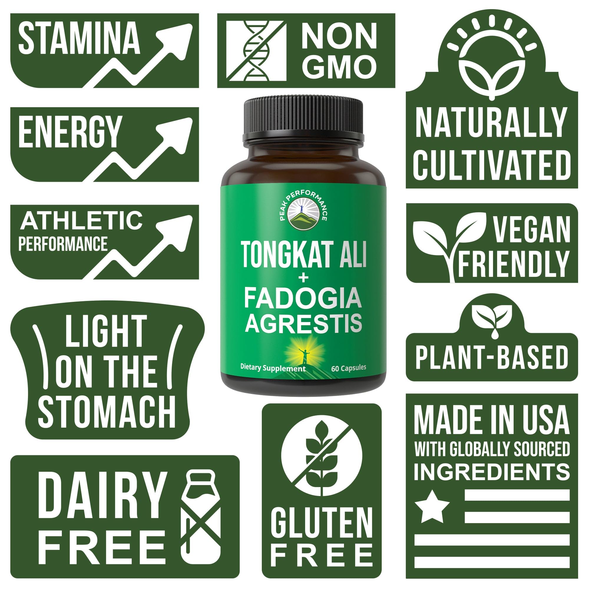 Tongkat Ali + Fadogia Agrestis 2-in-1 T Supplement for Men. Ultra High Strength Tongkat-Ali Longjack Extract + Fadogia Agrestis Extract. Vegan Capsules. Support Natural Energy. USA Tested Pills Peak PerformanceAu supplements