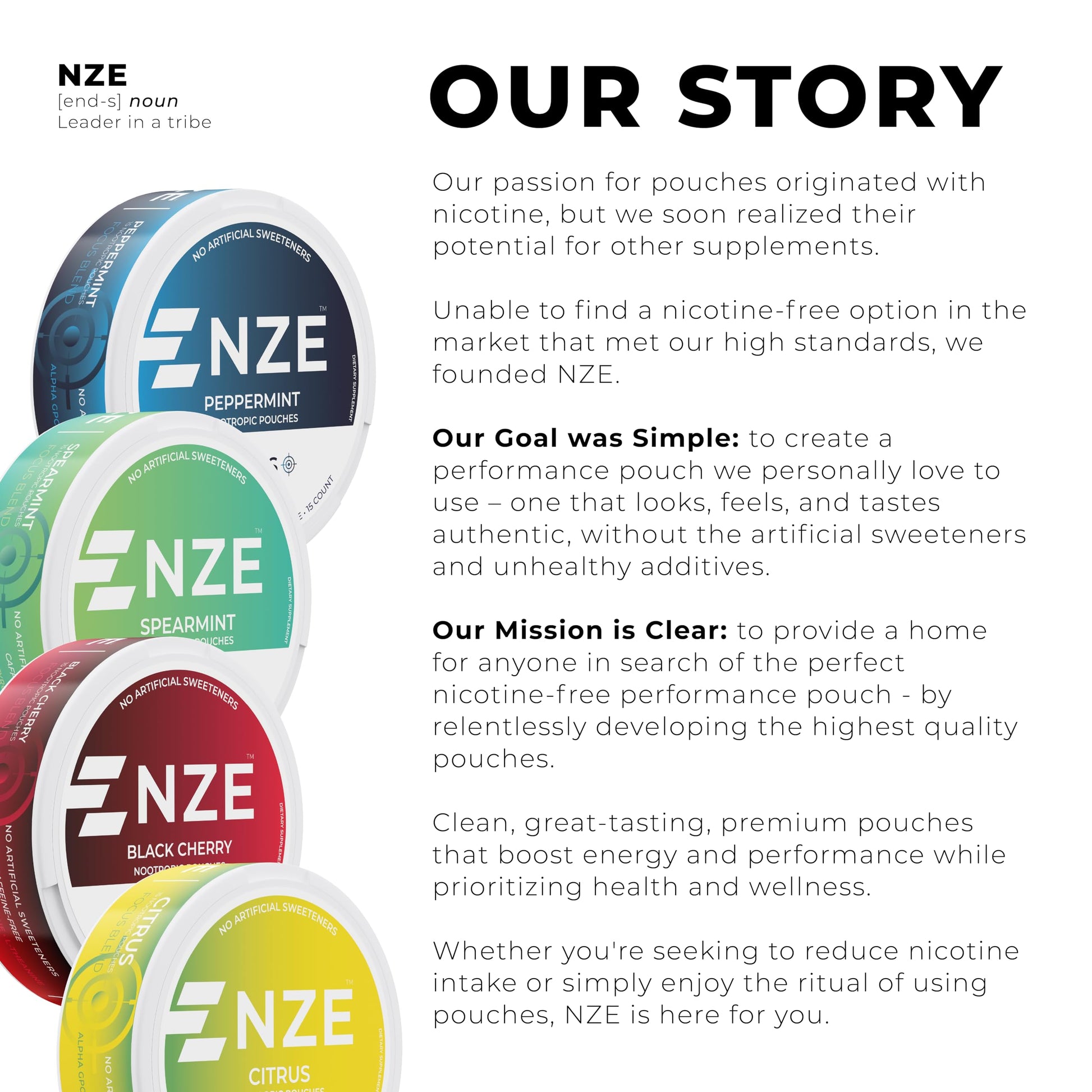 NZE Caffeine Free Nootropic Pouches (Black Cherry) - Nootropic Pouches with Alpha GPC, L-Tyrosine & L-Theanine - No Sugar or Artificial Sweeteners - 15 Pouches Per Can - 5 Pack NZEAu supplements