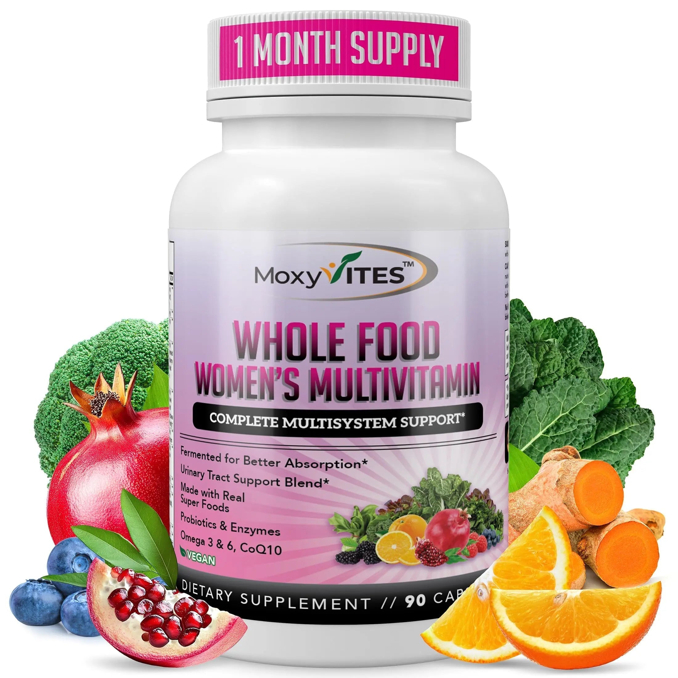 Methylated Multivitamin for Women with Iron - Womens Multivitamin with 44 Organic Whole Food & Fermented Nutrients MoxyVitesAu supplements
