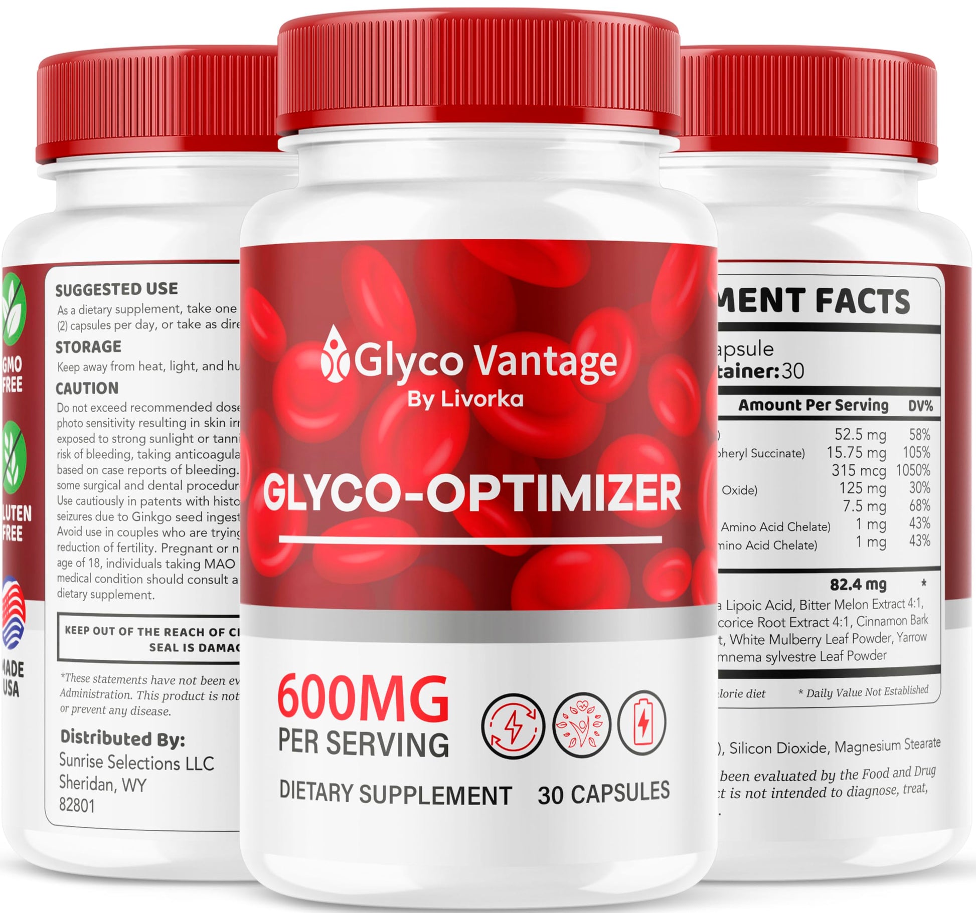 (3 Pack) Glyco Vantage Glyco Optimizer, Glyco Vantage, Glyco Vantage Capsules, Glyco Vantage Joint Optimizer, GlycoVantage Glyco Optimizer Pills, Glyco Vantage Support, 90 Capsules For 3 Months LIVORKAAu supplements