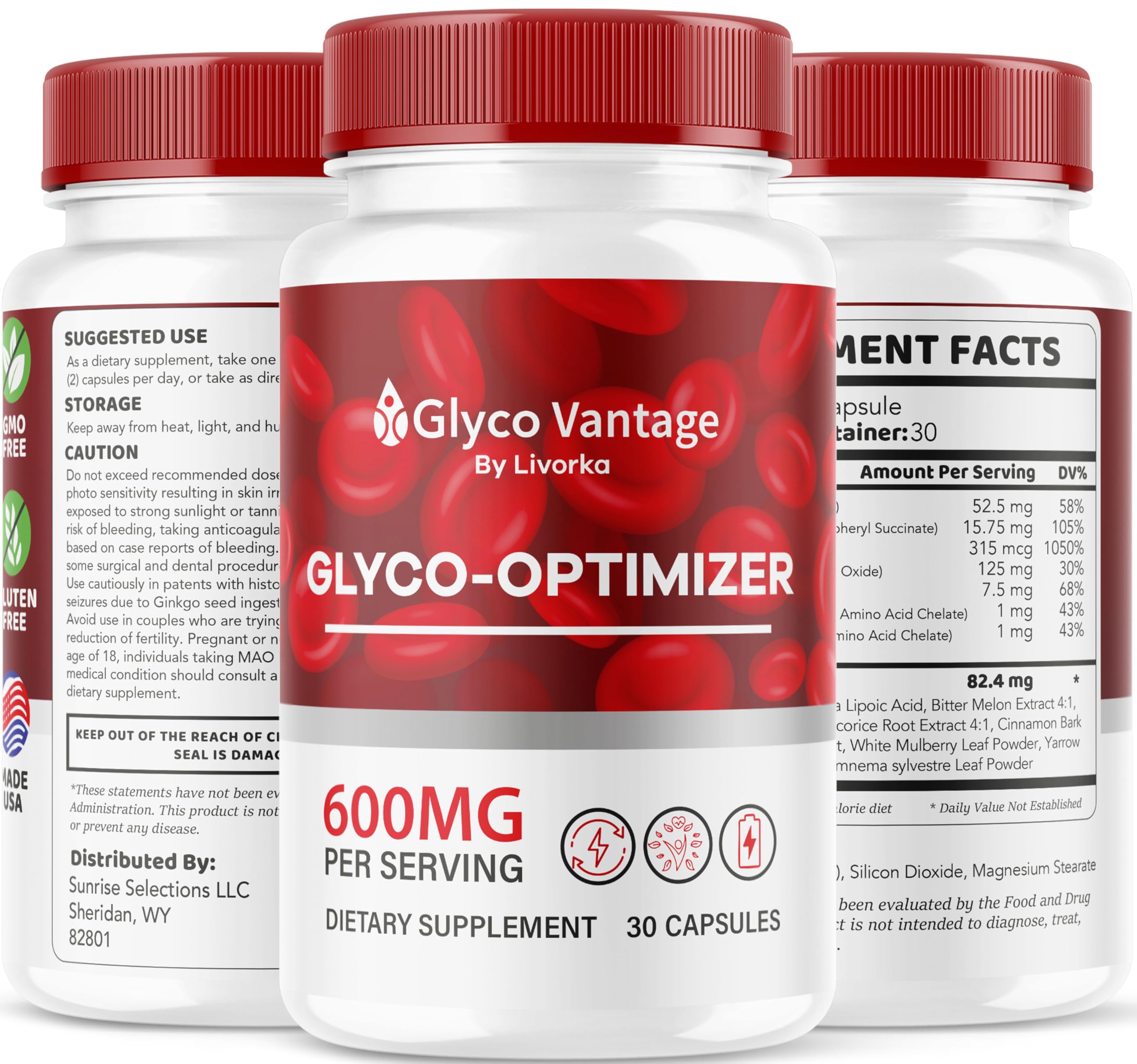 (3 Pack) Glyco Vantage Glyco Optimizer, Glyco Vantage, Glyco Vantage Capsules, Glyco Vantage Joint Optimizer, GlycoVantage Glyco Optimizer Pills, Glyco Vantage Support, 90 Capsules For 3 Months LIVORKAAu supplements