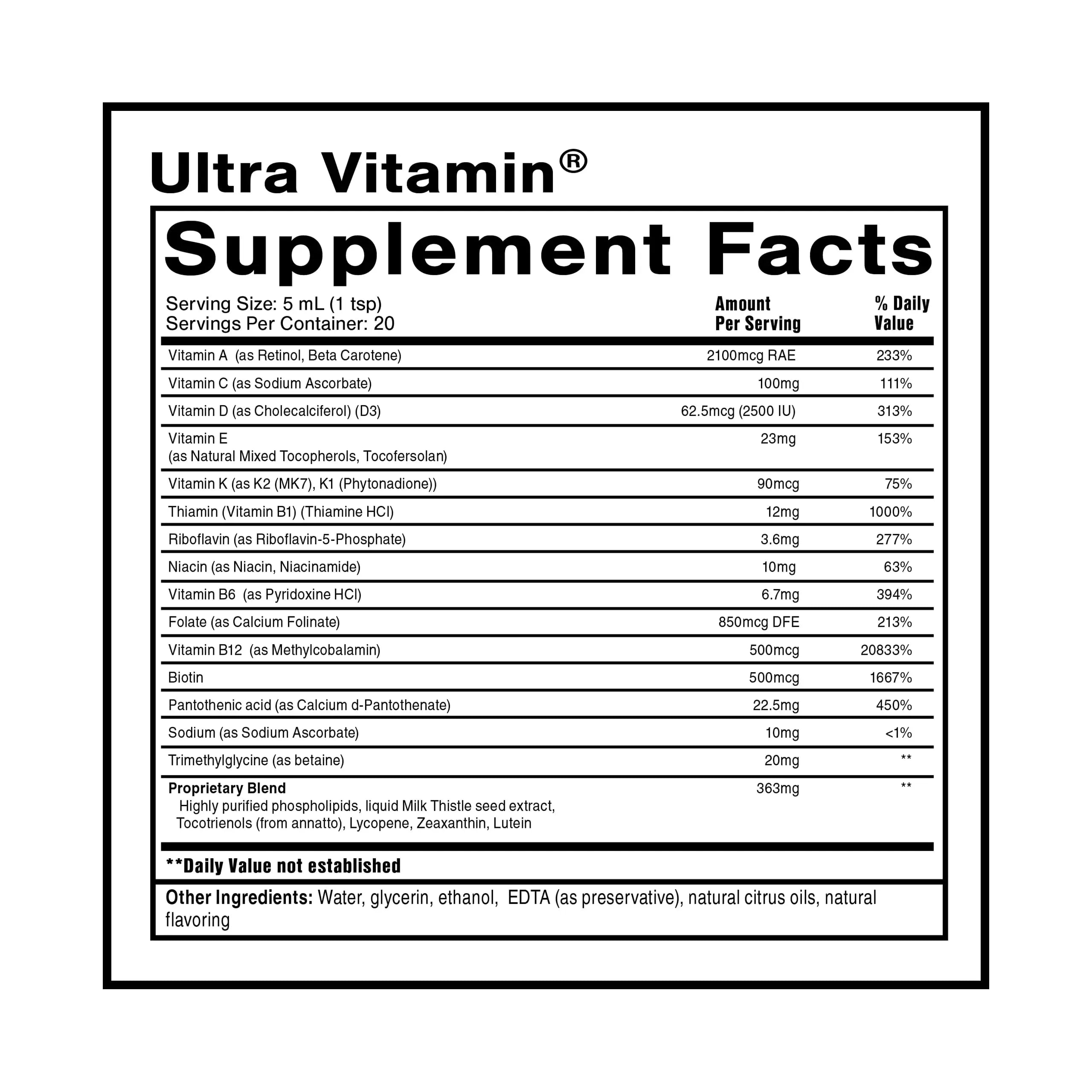 Quicksilver Scientific Liposomal Ultra Vitamin - Liquid Multivitamin & Antioxidant Supplement for Energy, Liver Health & Brain Support Quicksilver ScientificAu supplements
