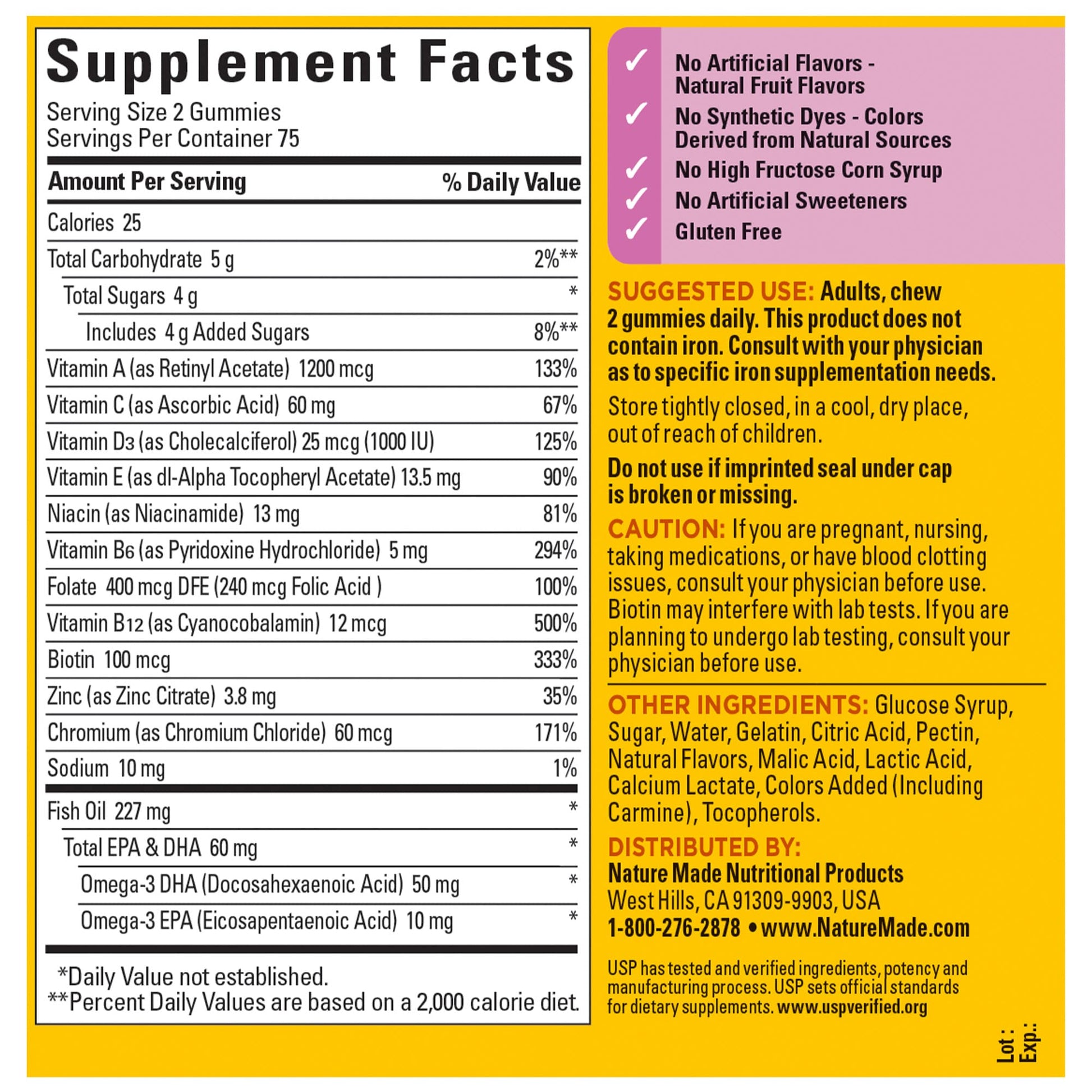 Nature Made Womens Gummy Multivitamins with Omega-3, Multivitamin for Women for Daily Nutritional Support, 150 Gummies, 75 Day Supply Nature MadeAu supplements