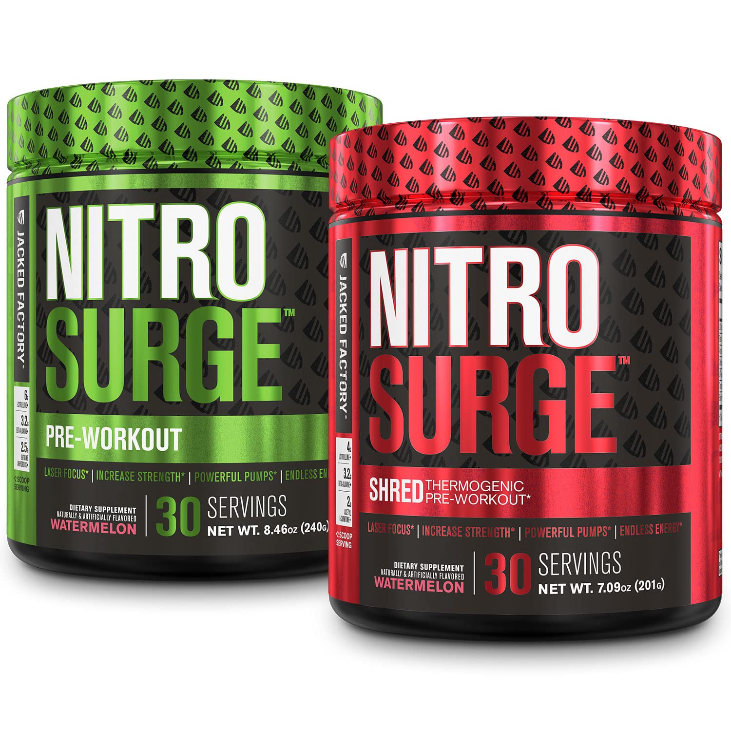 Jacked Factory Nitrosurge Shred Thermogenic Pre-Workout in Watermelon & Watermelon Jacked FactoryAu supplements