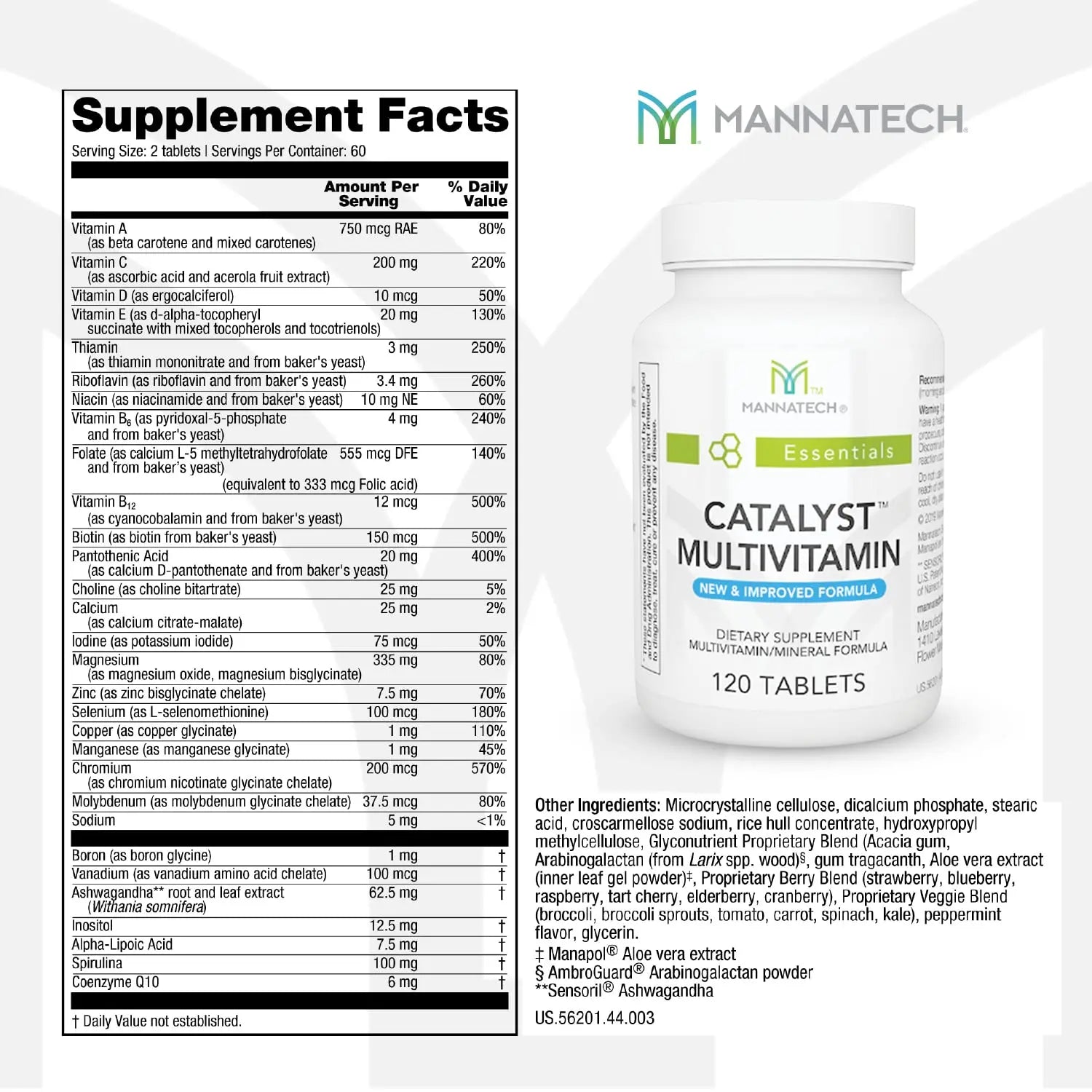 Mannatech Catalyst Multivitamin 120 Tablets, Maximize Your Multivitamin. Provides Antioxidants Vitamin A, Vitamin C, and Vitamin E MannatechAu supplements