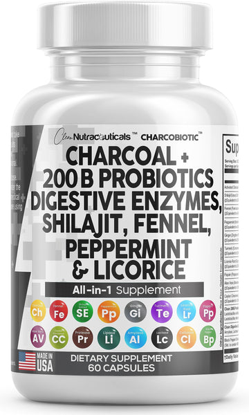 Clean Nutra Activated Charcoal Capsules 1000mg Shilajit 5000mg Pills Clean NutraceuticalsUS supplements