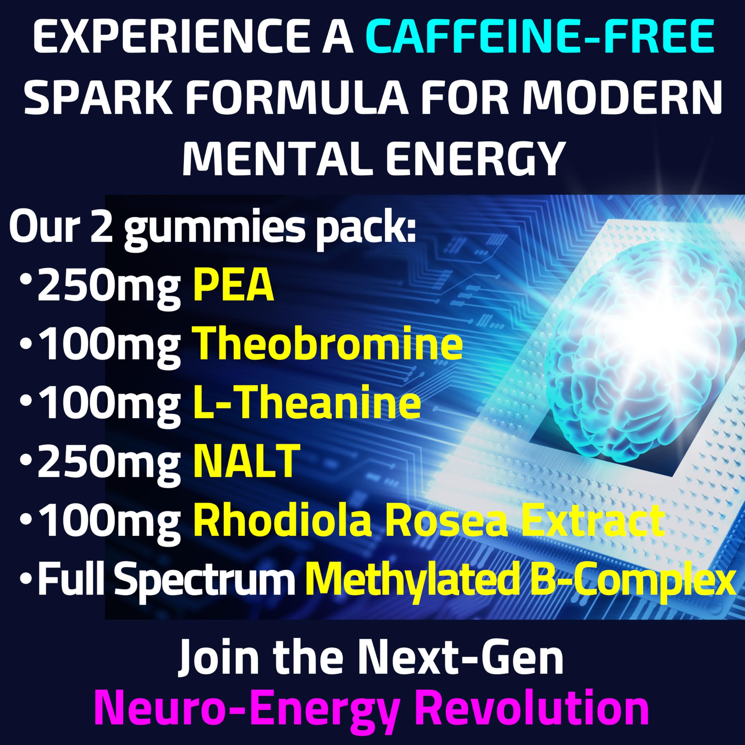 Rhodiola Rosea NALT N-Acetyl-L-Tyrosine Methylated Vitamin B Complex L-Theanine Gummies w P5P B6 5-MTHF B9 Folate Methyl B12 Methylcobalamin B3 Niacinamide, Supplement Powder Capsule Pill Supplements SHIZAMAu supplements