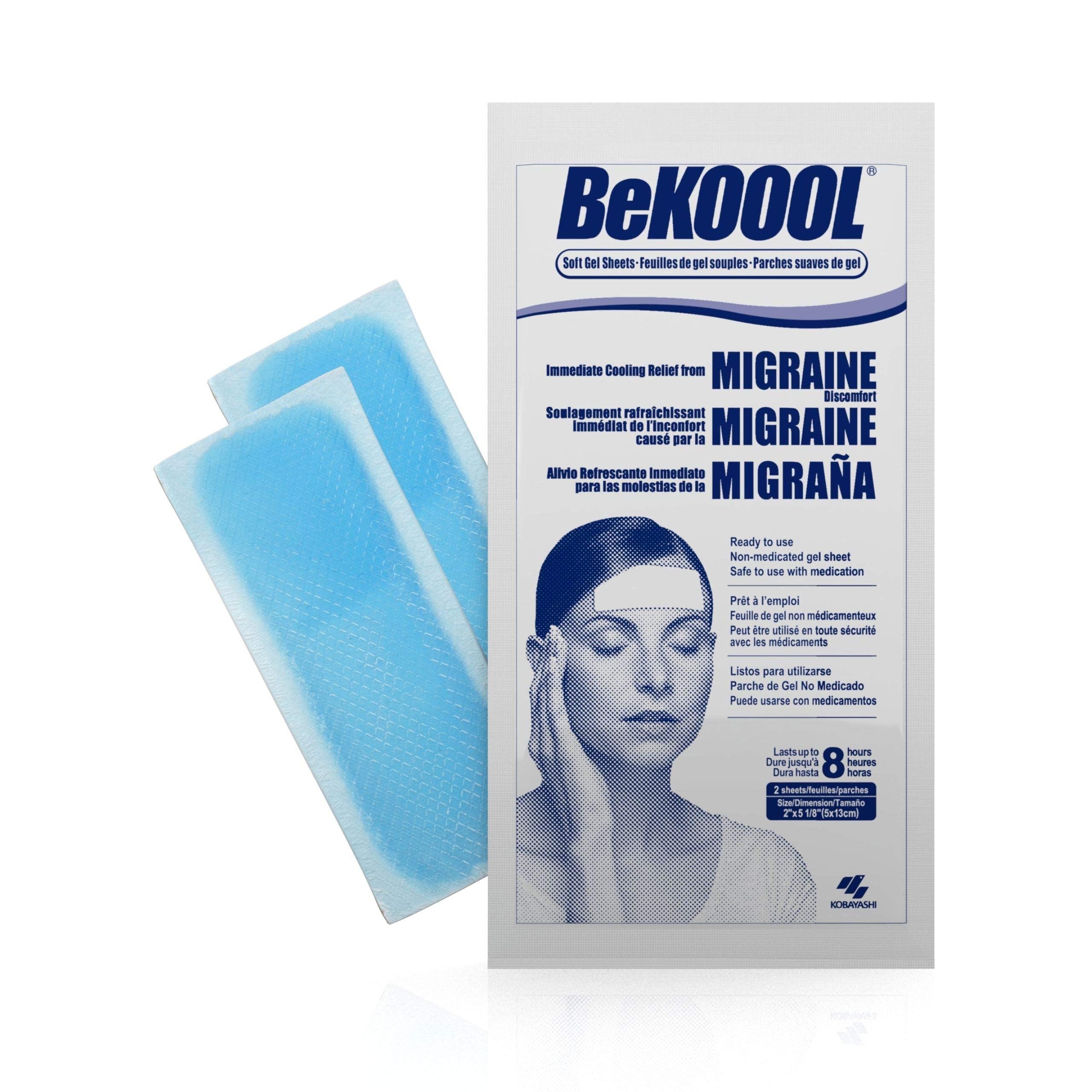 BeKOOOL Migraine Gel Sheets - 4 Count BeKooolAu supplements