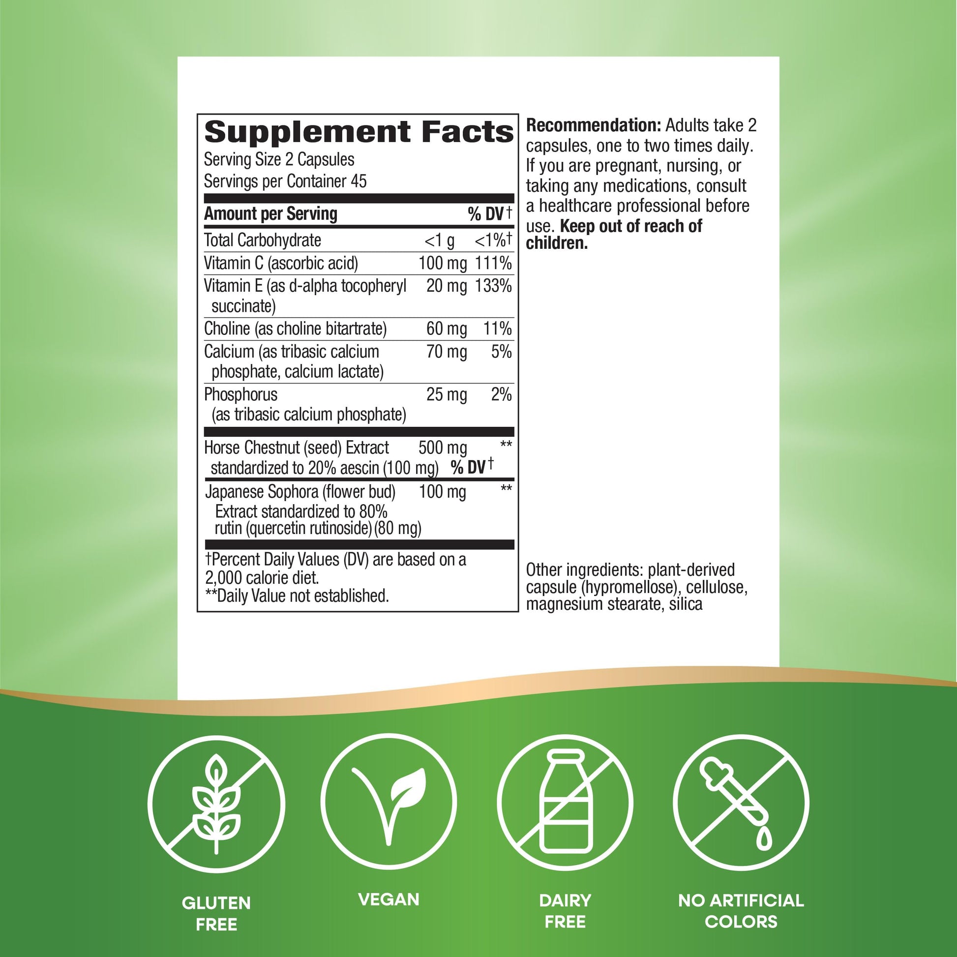 Nature's Way Premium Hem-Care, Unique Vein Health Blend*, 90 Capsules Nature's WayAu supplements