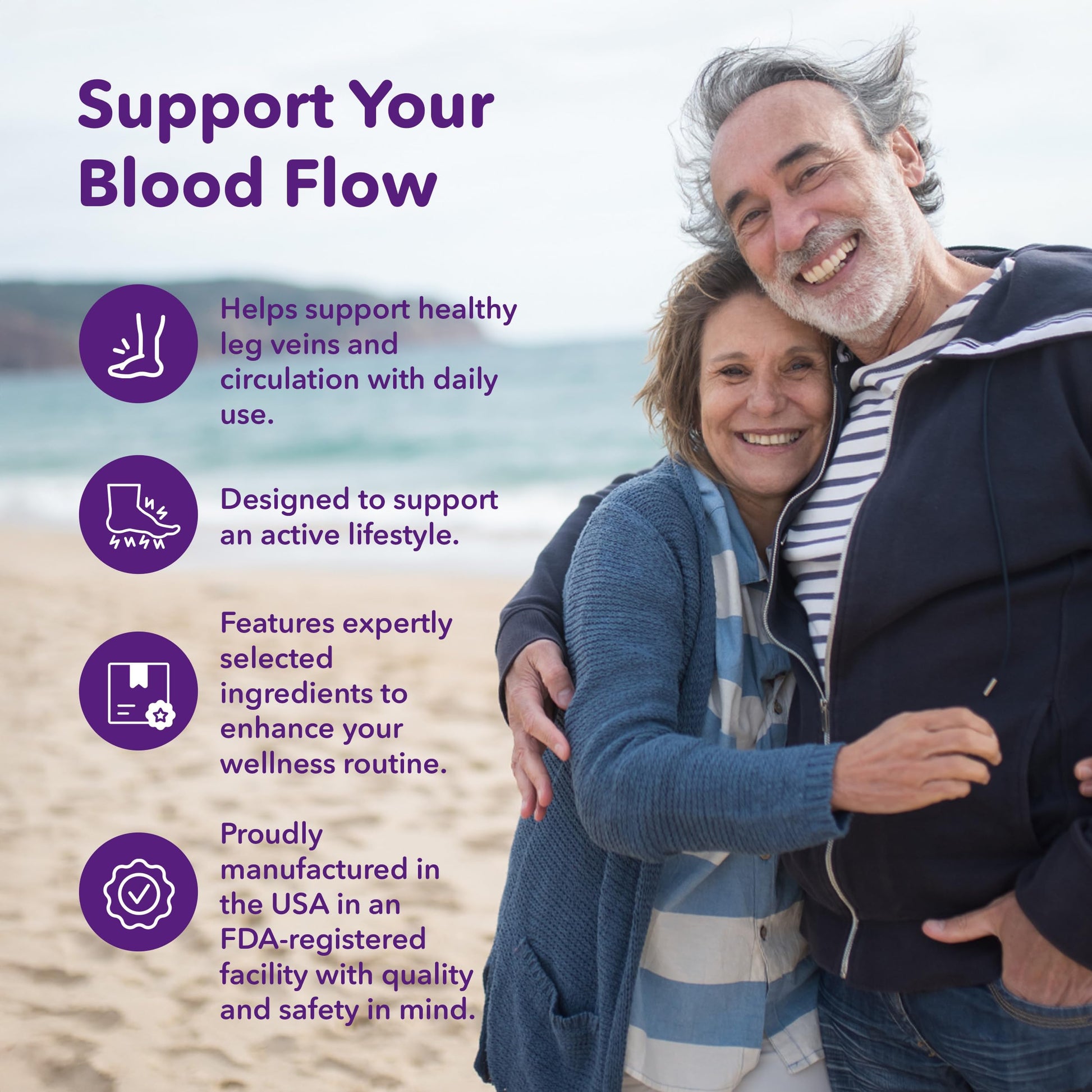VITASUPPORTMD Tri-Power Circulation Formula - Circulation Supplement with Butcher's Broom, Hesperidin Methyl Chalcone, and Vitamin C, 60 Capsules, for Blood and Leg Circulation, Vein Health Support VITASUPPORTMDAu supplements