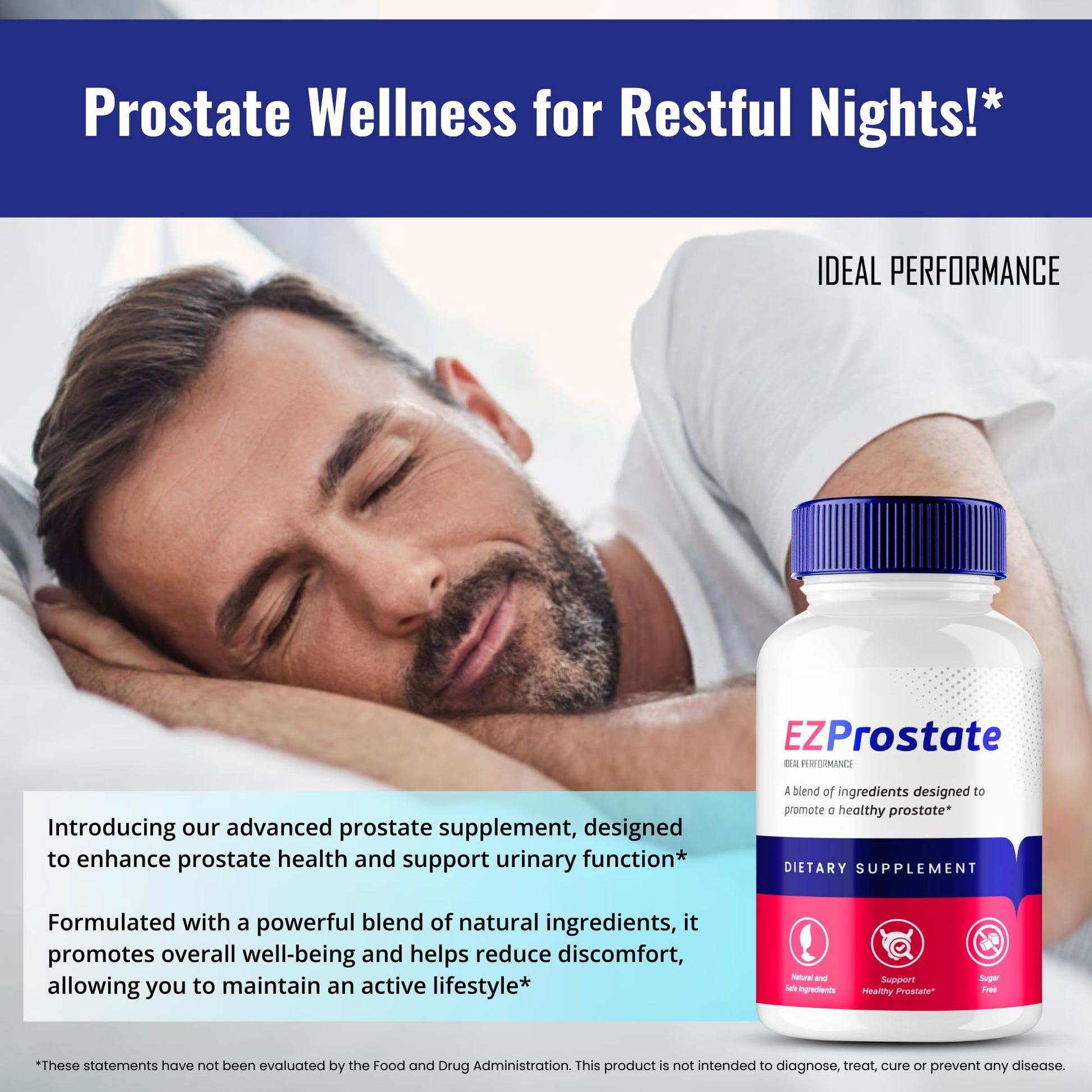 EZ Prostate Capsules, EZ Prostate Pills - Official EZ Prostate Supplement Pills - Maximum Strength Advanced All Natural Formula, EZProstate Health Men Pastillas Reviews (2 Pack) IDEAL PERFORMANCEAu supplements